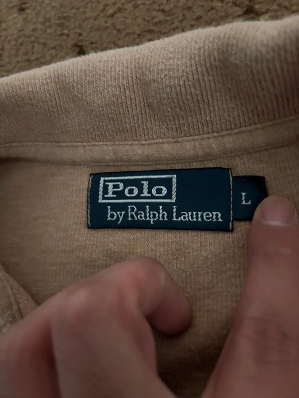 Polo Ralph Lauren Polo Ralph Lauren quarter zip jumper beige large vintage Size US L / EU 52-54 / 3 - 3 Thumbnail