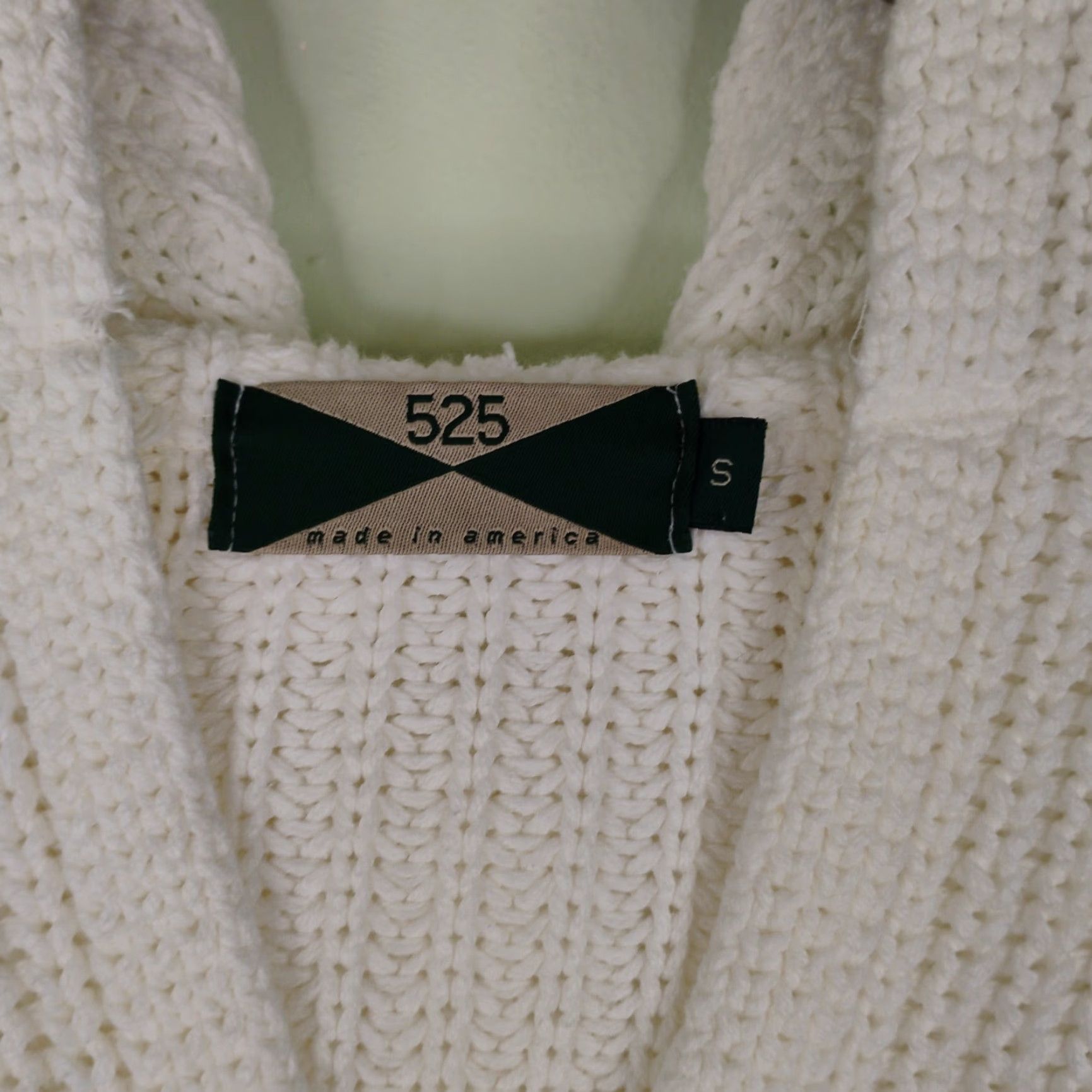 Vintage VINTAGE 525 Long Sleeve Cardigan Hoodie Heavy Knit Sweater Small White Pockets Size S / US 4 / IT 40 - 4 Thumbnail