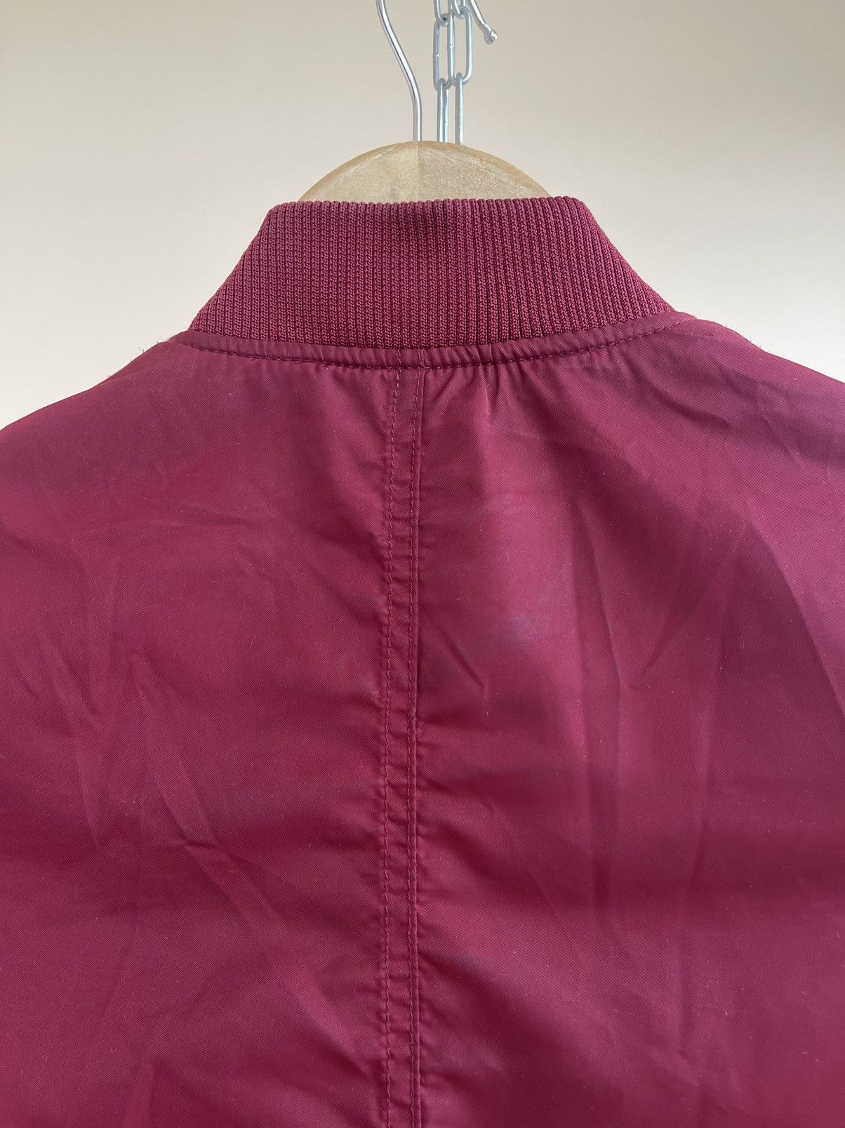 Bershka Bershka Premium Collection MA-1 Bomber Jacket Burgundy Size XS / US 0-2 / IT 36-38 - 11 Thumbnail