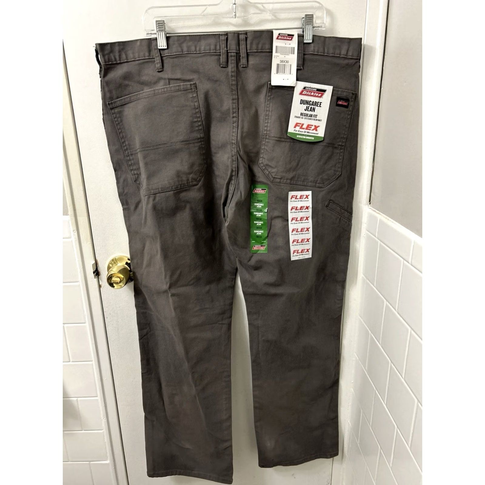 Dickies Dickies Dungaree Jeans Mens 38x30 Gray Regular Fit Straight Leg Denim NWT Size US 38 / EU 54 - 2 Thumbnail