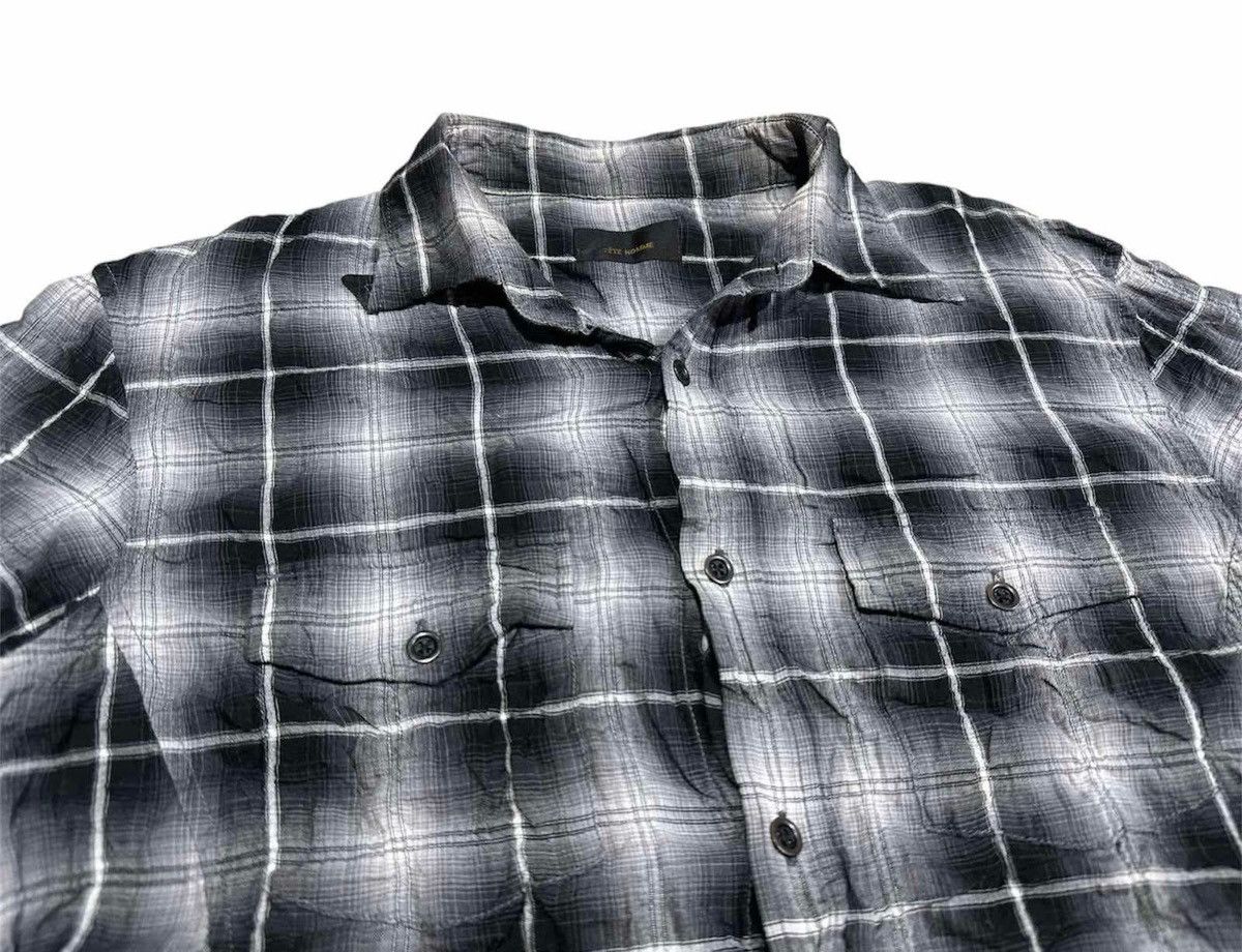 Issey Miyake × Japanese Brand × Tete Homme 🔥Vintage Tete Homme By Issey Miyake Plaid Rayon Shirt Size US L / EU 52-54 / 3 - 1 Thumbnail