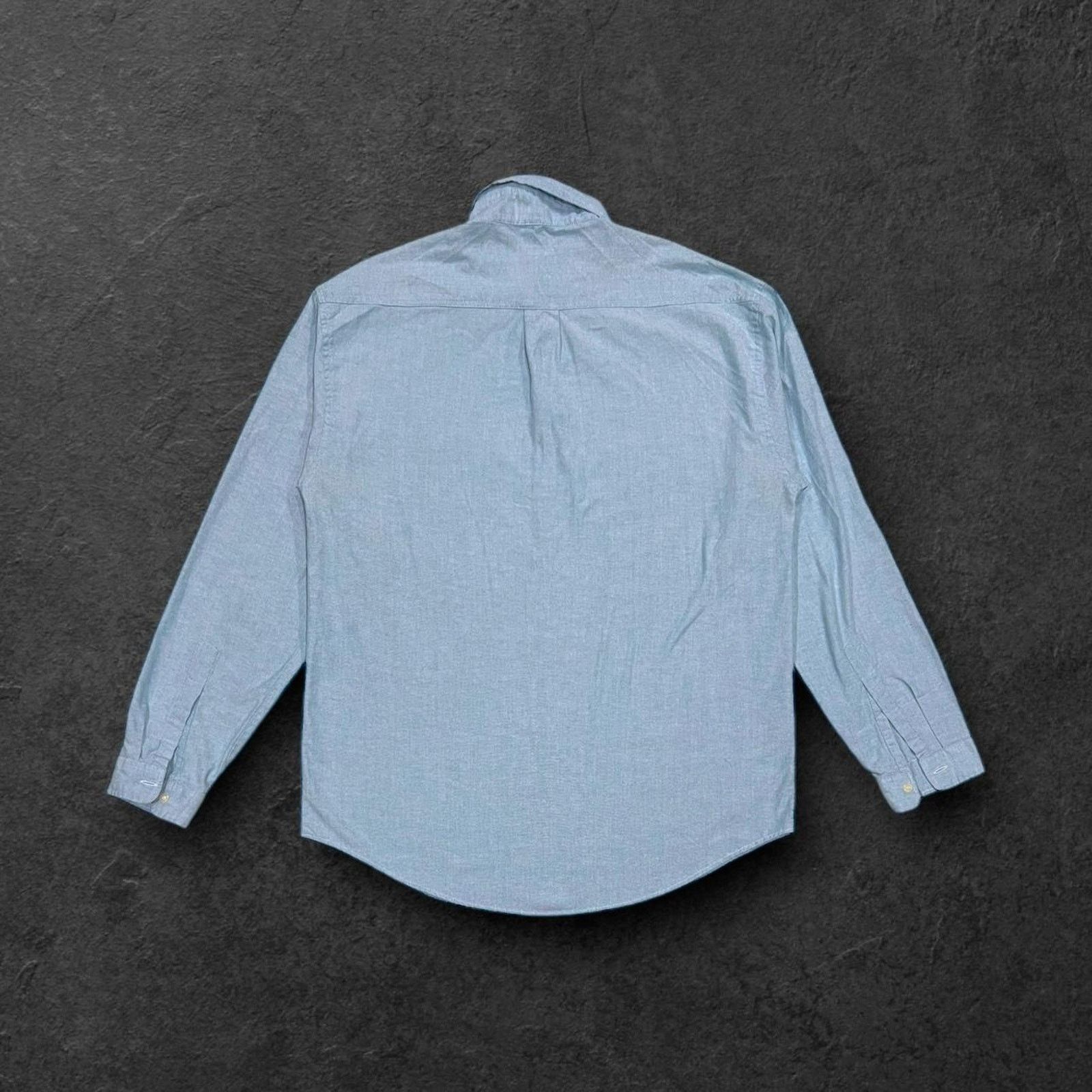 Polo Ralph Lauren Polo Ralph Lauren Blue Long Sleeve Button-Up Oxford Shirt Size US L / EU 52-54 / 3 - 3 Thumbnail