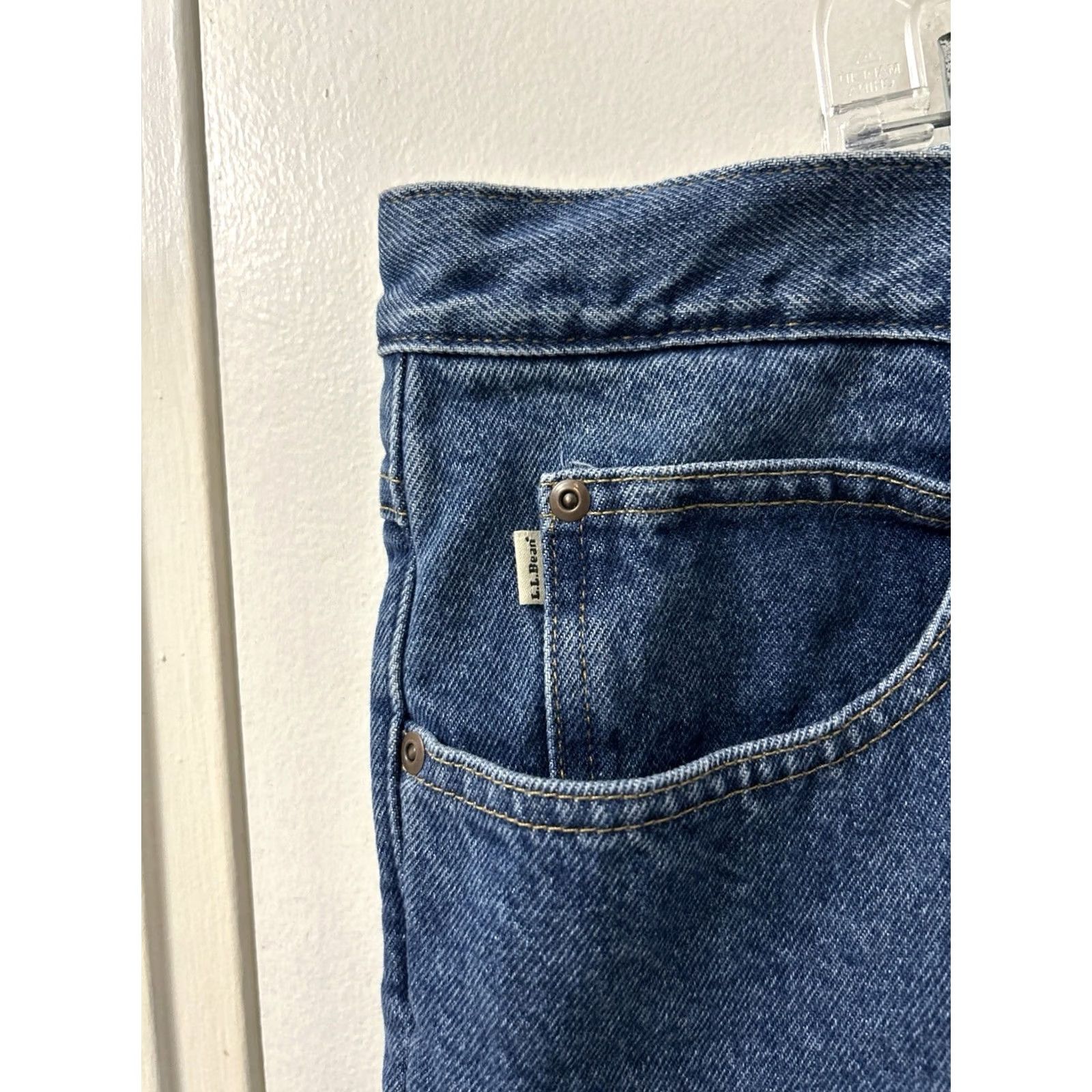 Doublet VINTAGE LL Bean Jeans Men 42x34 Blue Relaxed Fit Fleece Lined Denim 162344 Men’s Regular 34 Inseam Winter Size US 42 / EU 58 - 5 Thumbnail