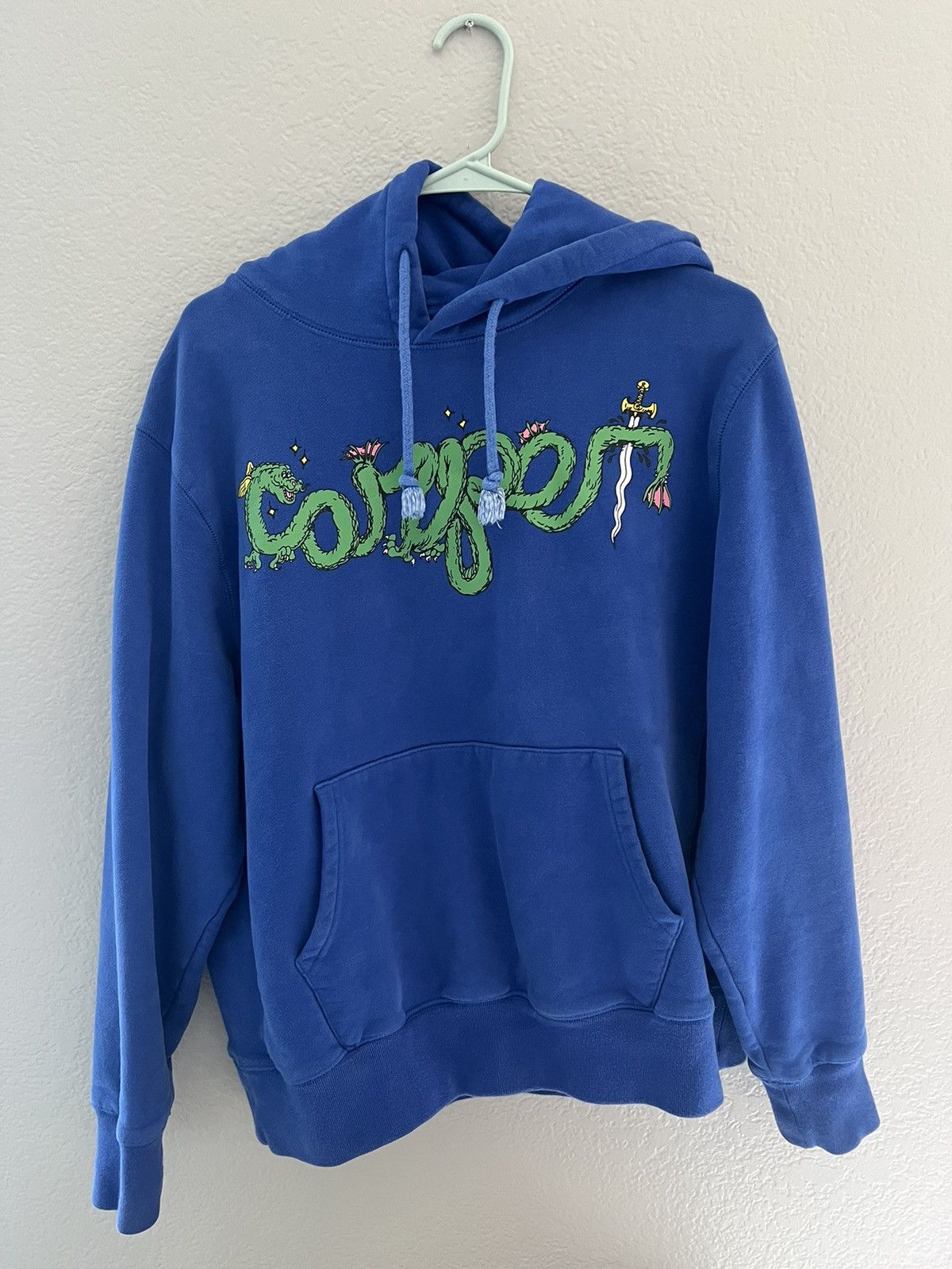 image of Carpet Company Dragon Hoodie in Blue, Men's (Size Medium)