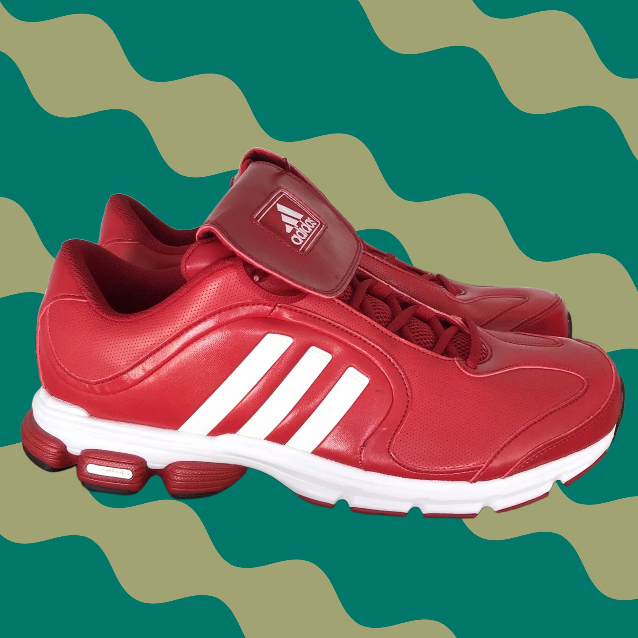 Adidas VINTAGE adidas Adiprene Lace-Up Sneaker Men Red/White 15 2008 Athletic Baseball Running Casual Shoes Sneakers Size US 15 / EU 48 - 1 Thumbnail