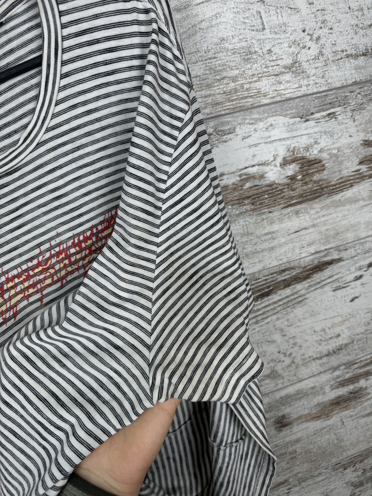 Allsaints Mens Vintage AllSaints BURNER STRIPE SS CREW T-shirt tee y2k Size US M / EU 48-50 / 2 - 12 Thumbnail