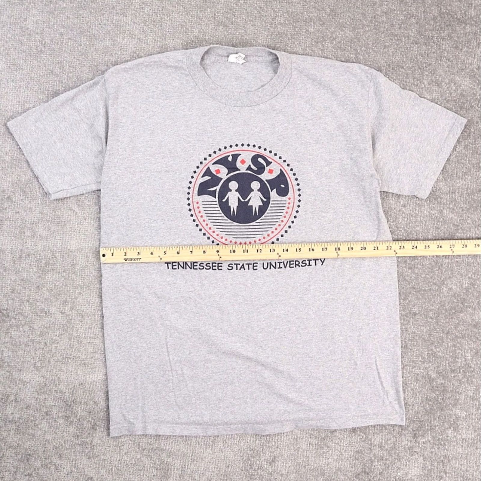 Vintage VINTAGE Tennessee State University XL Gray Short Sleeve Crew Neck T-Shirt Mens 90s College University Size US XL / EU 56 / 4 - 4 Thumbnail