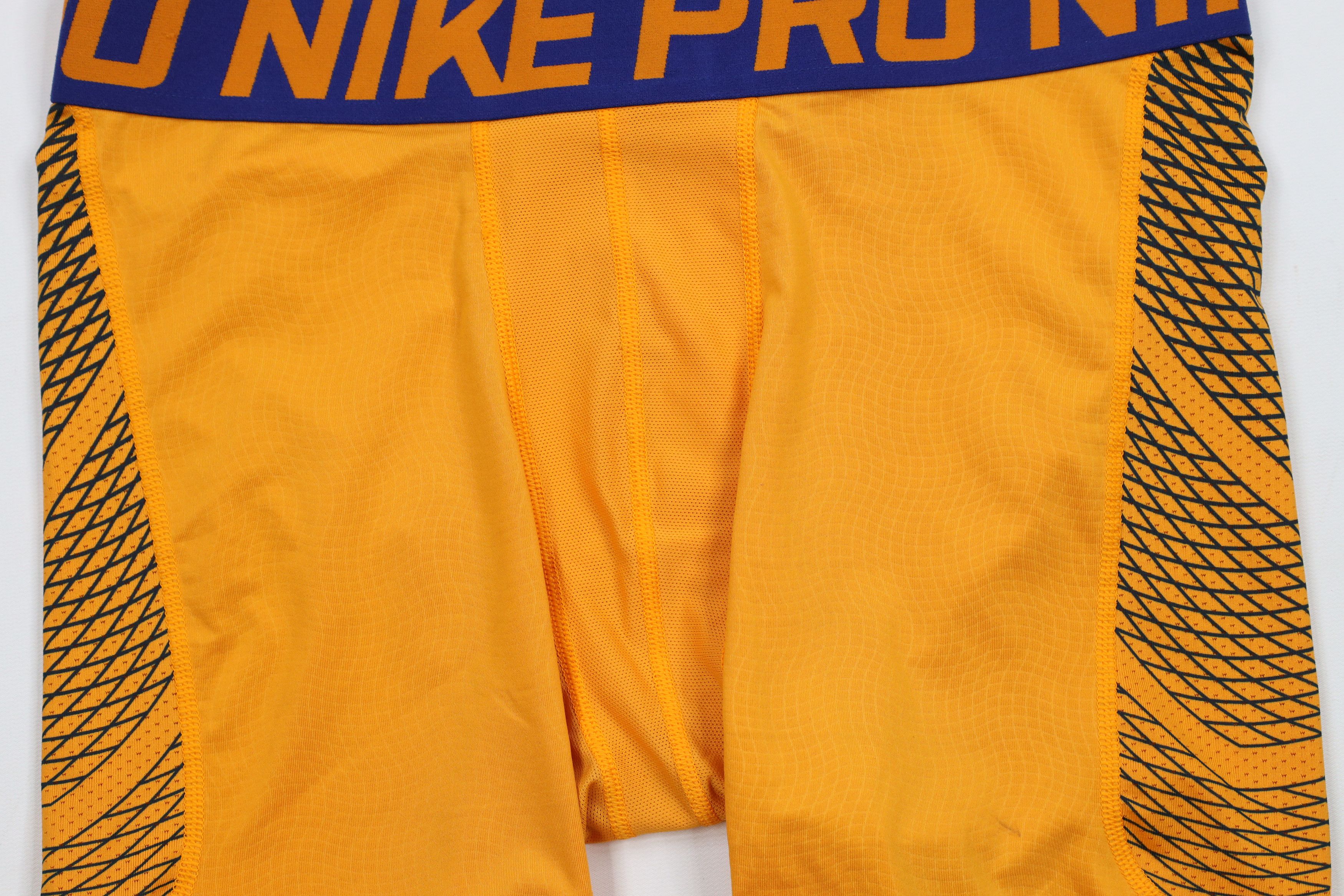 Nike × Vintage Nike Pro Combat Spandex Training Shorts Half Tights Orange Size US 36 / EU 52 - 3 Thumbnail