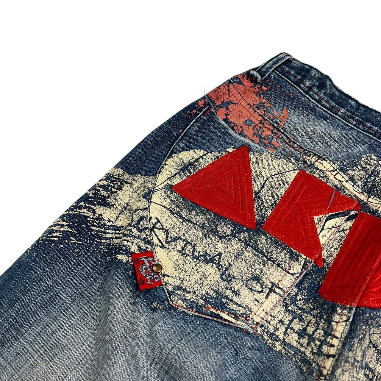 Akademiks Vintage Akademiks Baggy Embroidered Denim Jeans - Waist: 34 Size US 34 / EU 50 - 3 Thumbnail