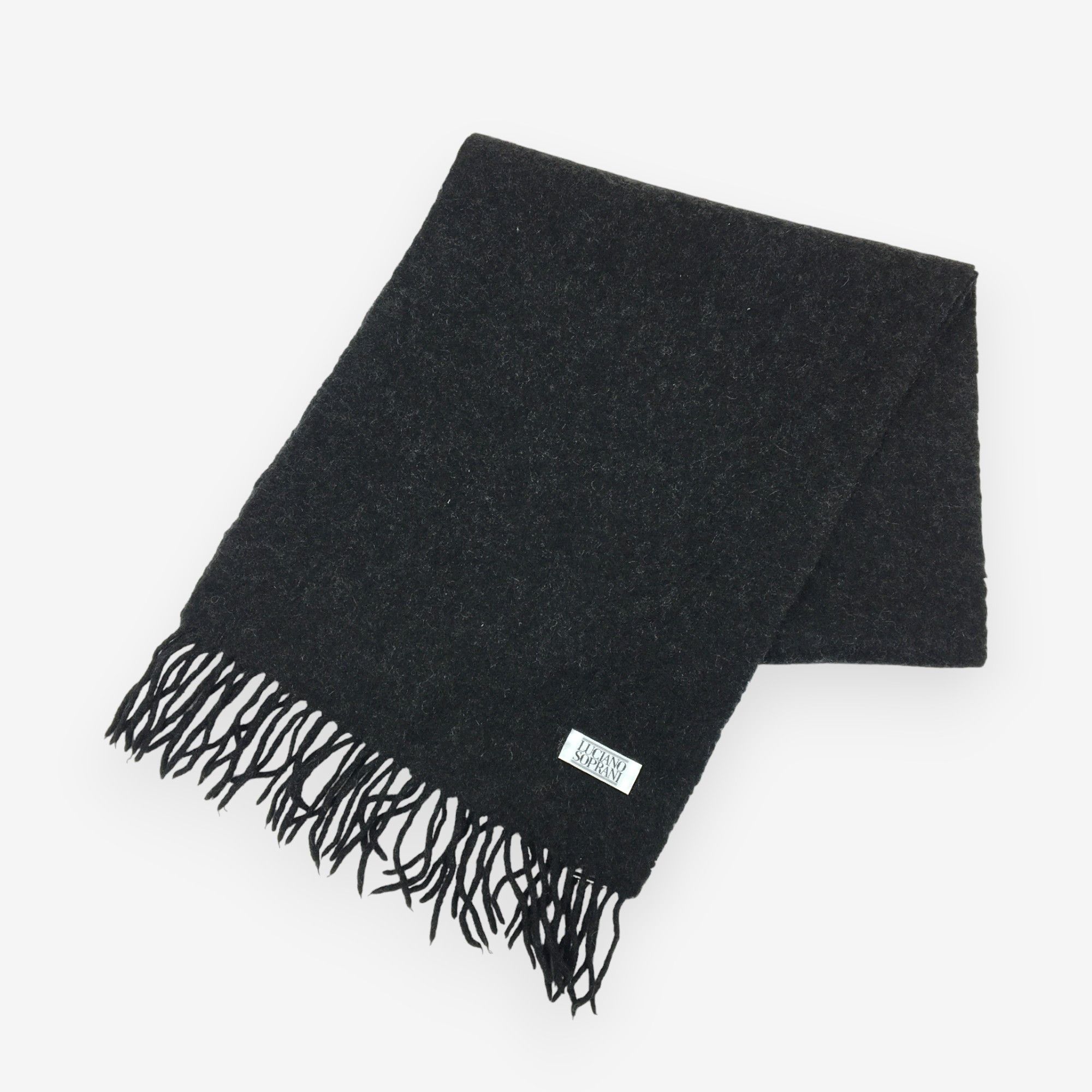 Vintage Vintage Luciano Soprani Scarf Muffler Wool Cashmere Scarves Size ONE SIZE - 2 Thumbnail