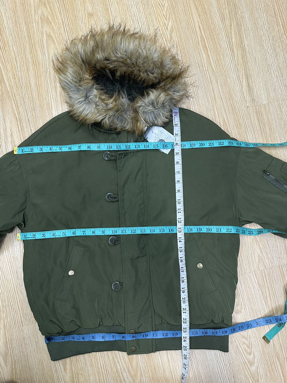 14th Addiction × If Six Was Nine × Le Grande Bleu (L.G.B.) GRAIL GRL ARMY FUR BAGGY BOMBER JACKET MJ167 Size US M / EU 48-50 / 2 - 4 Thumbnail