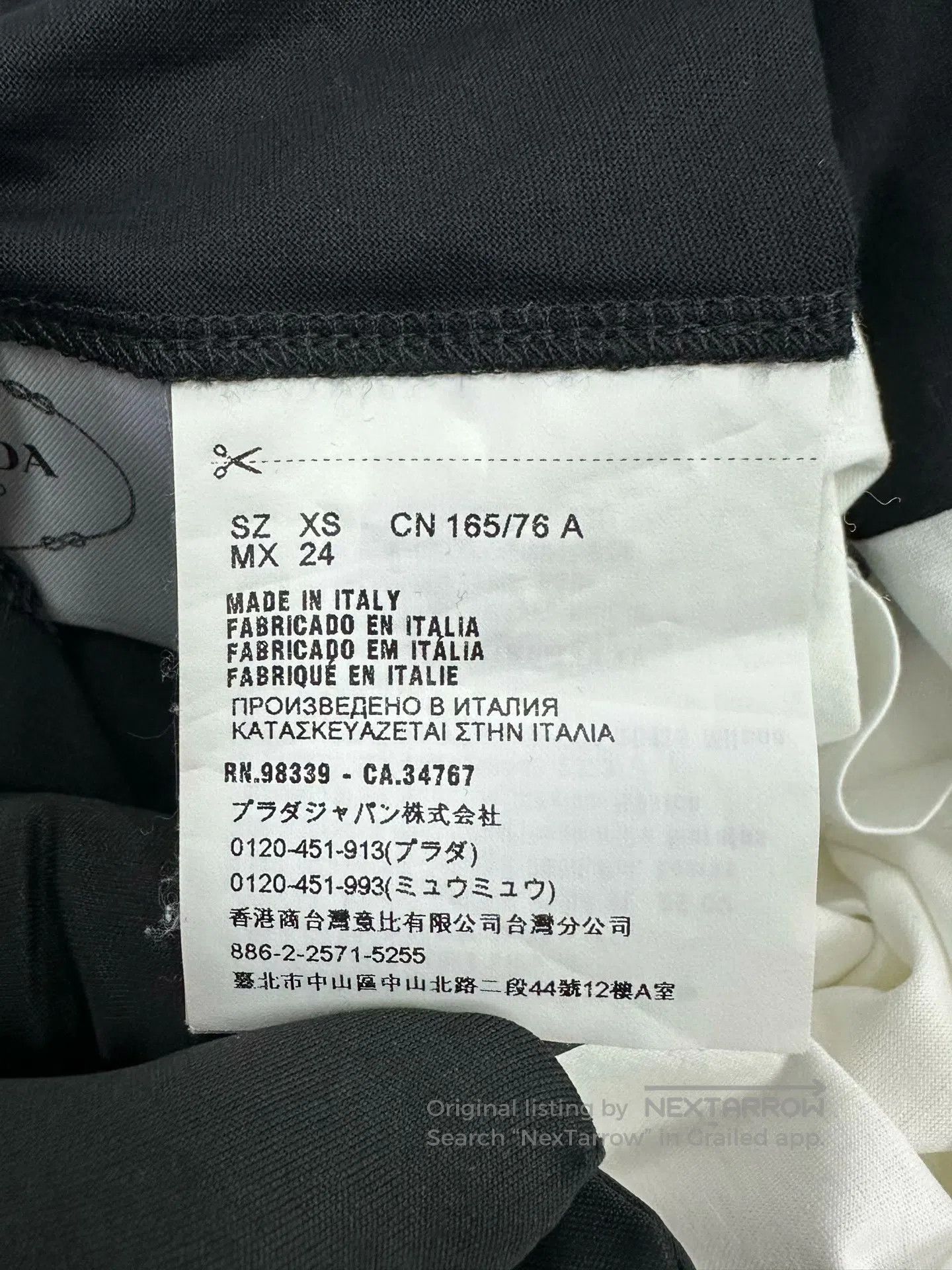 Prada Prada Striped Color-Block Letter Logo Long Sleeve T-Shirt| Size US XS / EU 42 / 0 - 4 Thumbnail