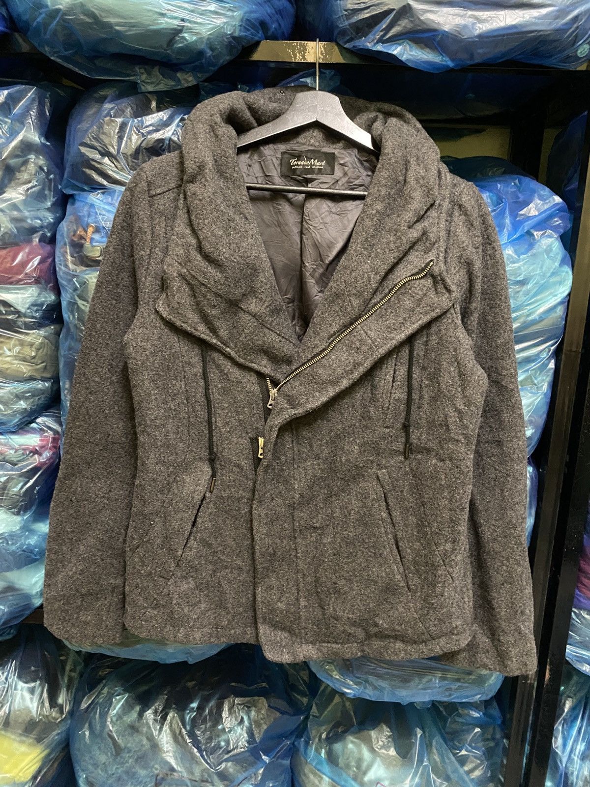 Tornado Mart VINTAGE TORNADO MART SHAWL COLLAR DOUBLE ZIPPER JACKET Size M / US 6-8 / IT 42-44 - 1 Thumbnail