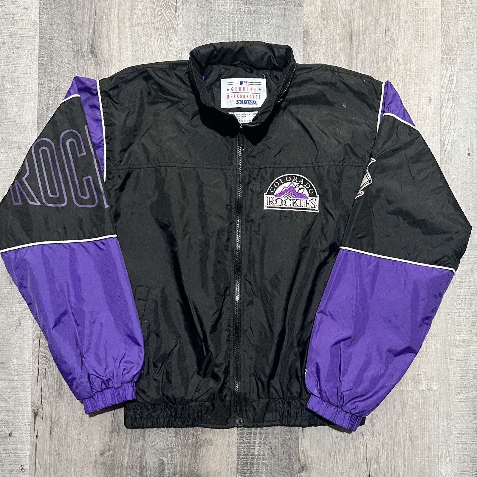 Starter VTG Colorado Rockies Starter Windbreaker MLB Jacket Size S / US 4 / IT 40 - 2 Thumbnail