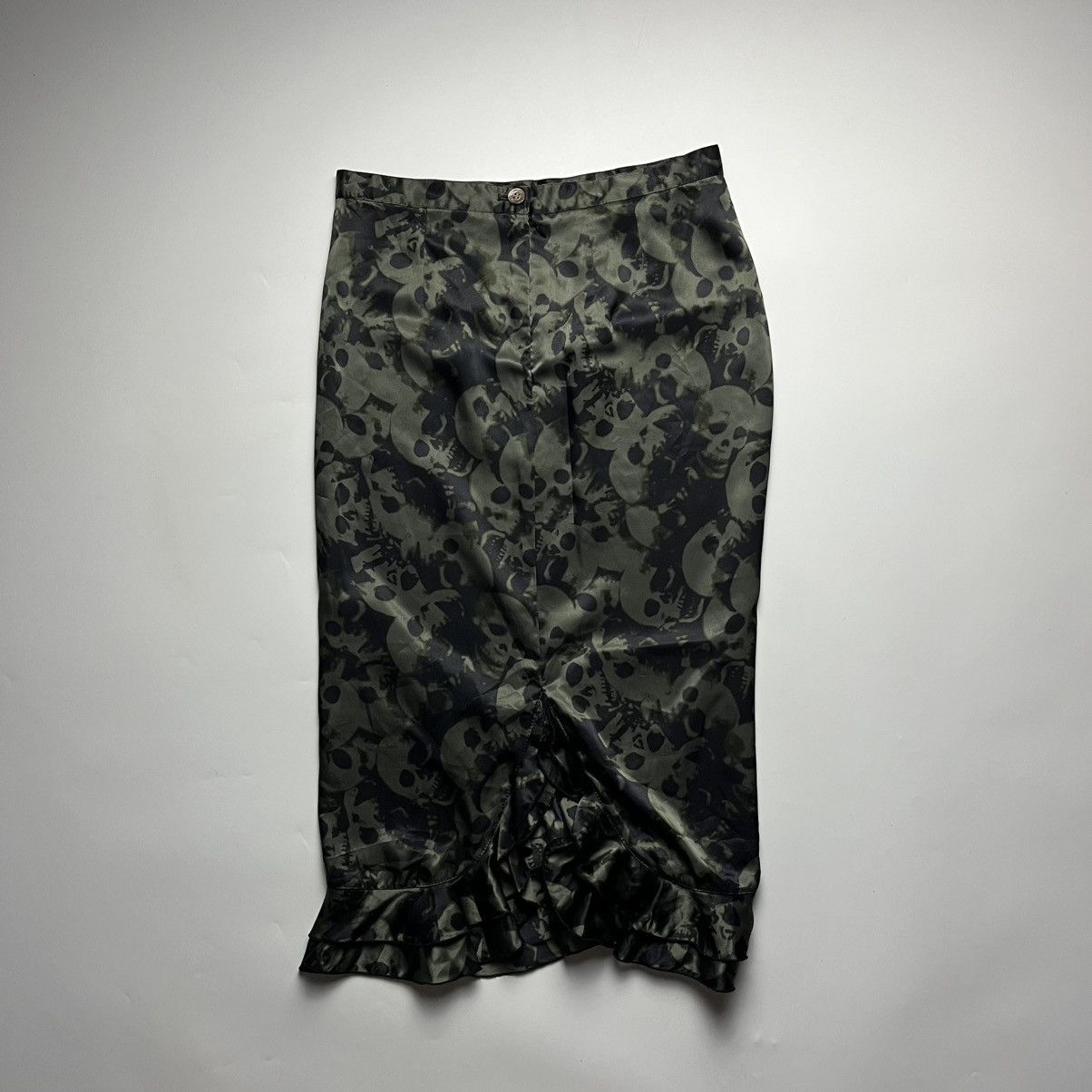 Hysteric Glamour Archive Hysteric Glamour Skull AOP Ruffle Hem Maxi Skirt Size 26" / US 2 / IT 38 - 2 Thumbnail