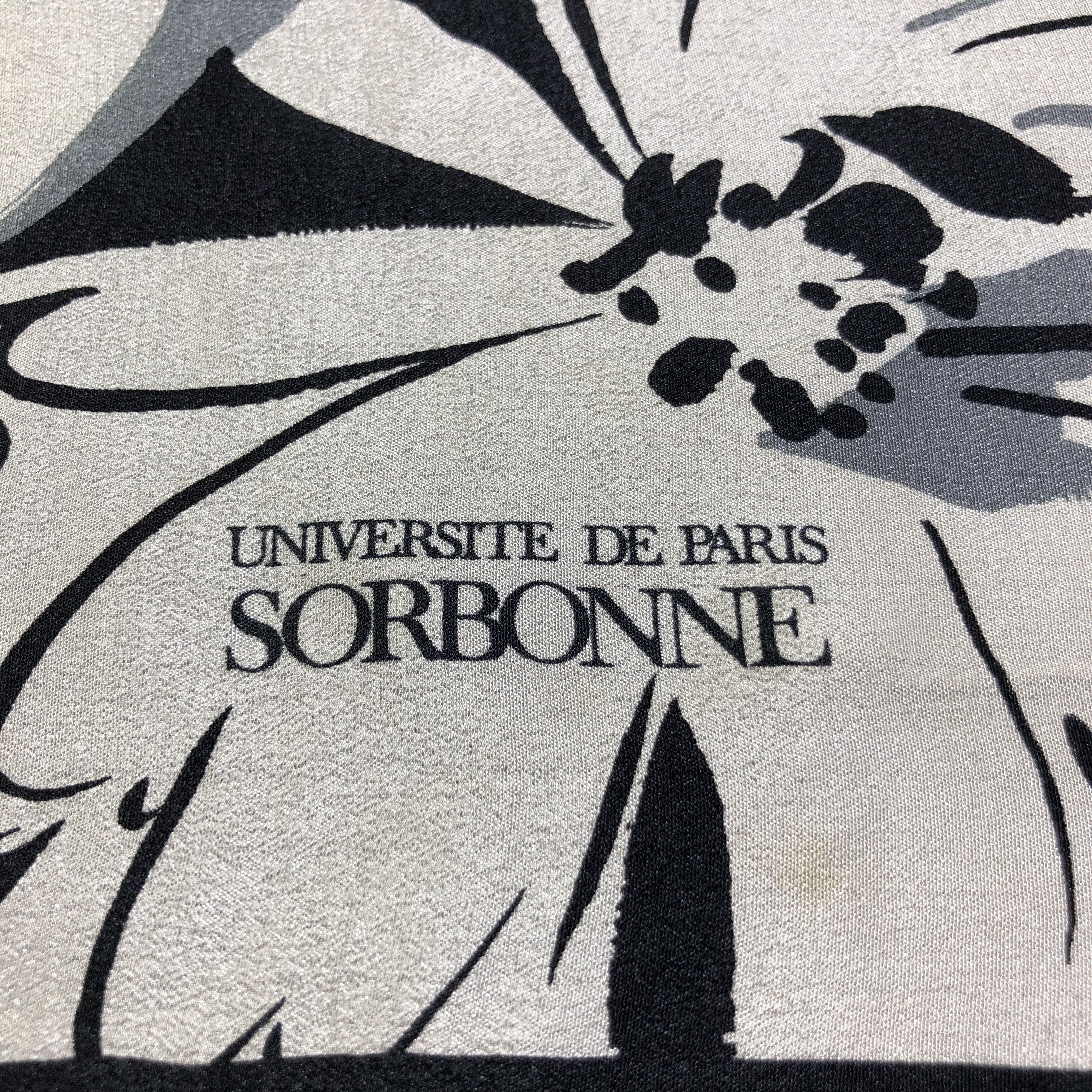 Vintage Sorbonne Floral Hand Rolled Silk Scarf M1034 Size ONE SIZE - 4 Thumbnail
