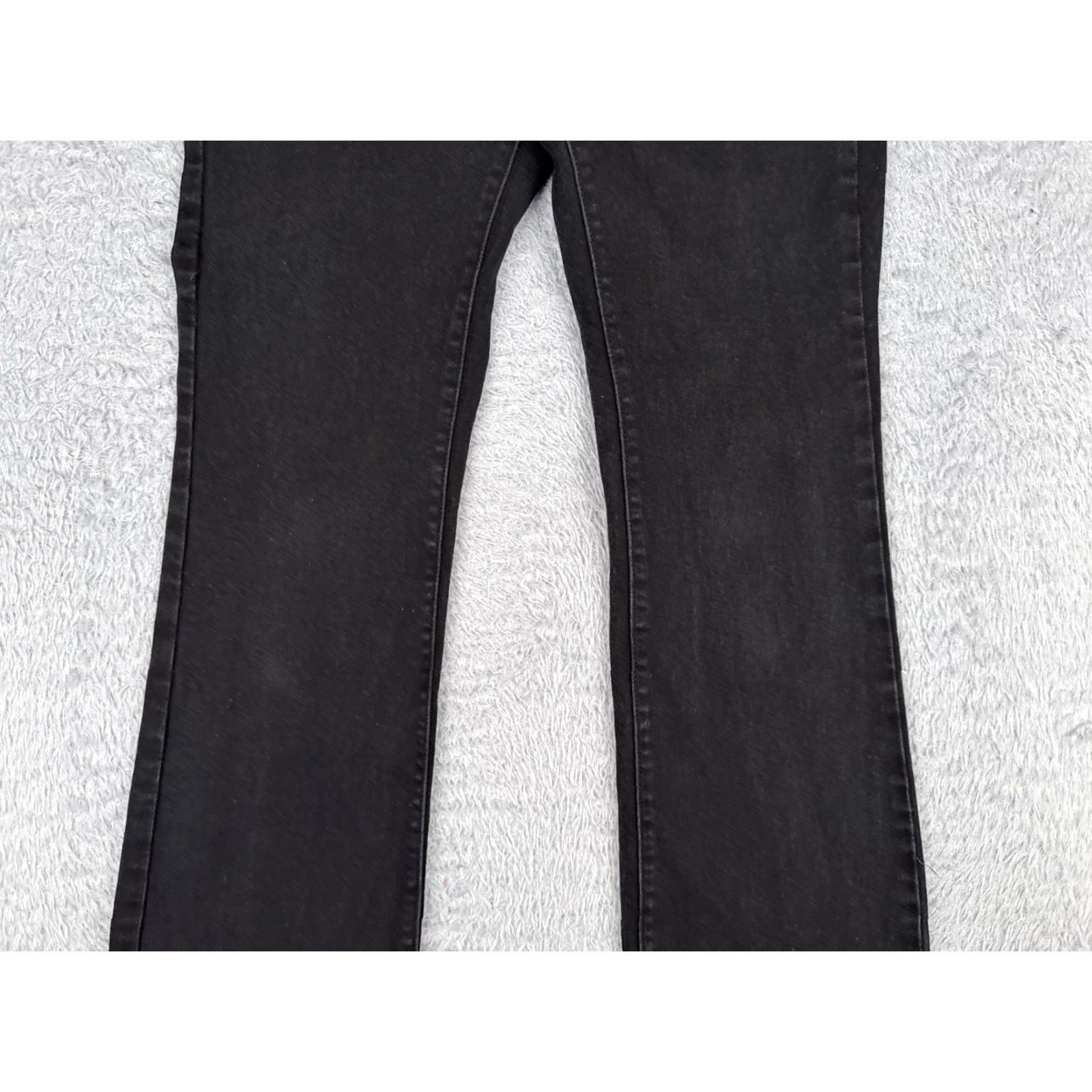 Vintage No Boundaries Jeans Black Denim Bootcut 26x30 Juniors Women Adult Regular Mid Rise 3 Distressed Stretch 5-Pocket Cotton Blend CN Vintage No Size 26" / US 2 / IT 38 - 3 Thumbnail