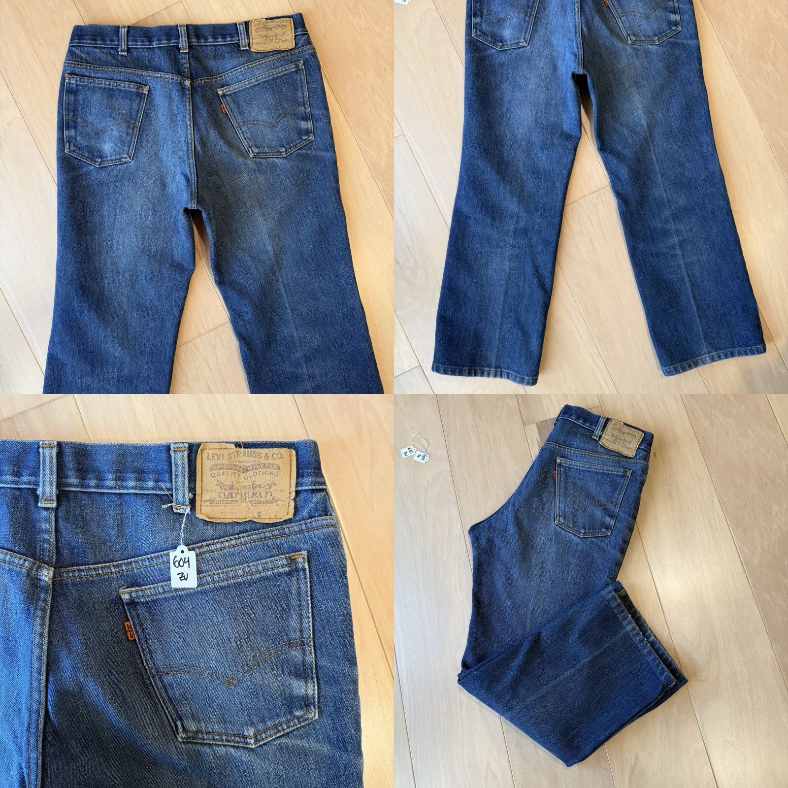 Levi's VINTAGE Levi's Orange Tab Lined Jeans 34 Blue 80s Bootcut Made in USA 39103 2517 Size US 34 / EU 50 - 8 Thumbnail
