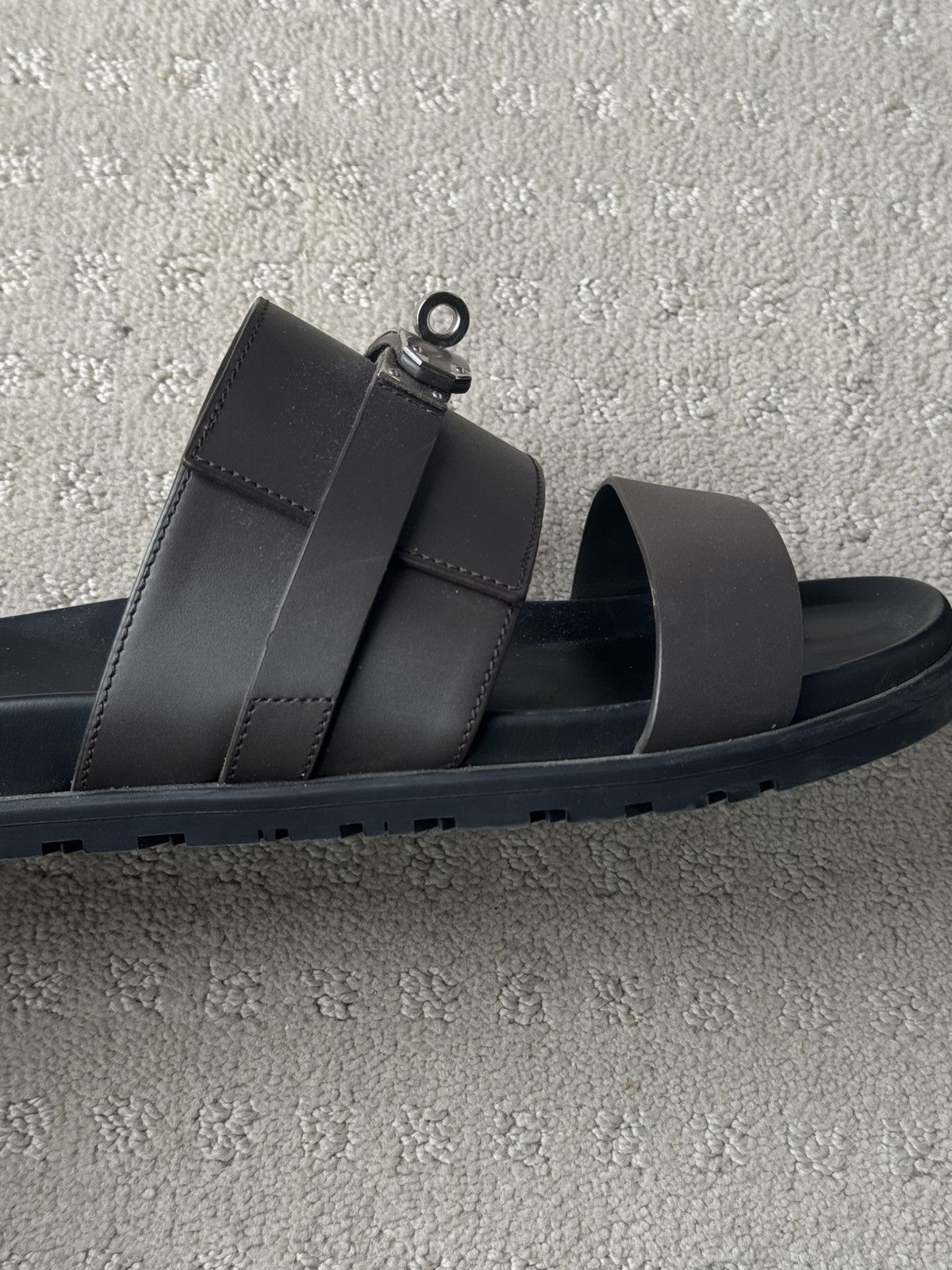 Hermes Hermes Birkin Strap Leather Rare Mens Runway Sandals Size 11 Size US 11 / EU 44 - 4 Thumbnail