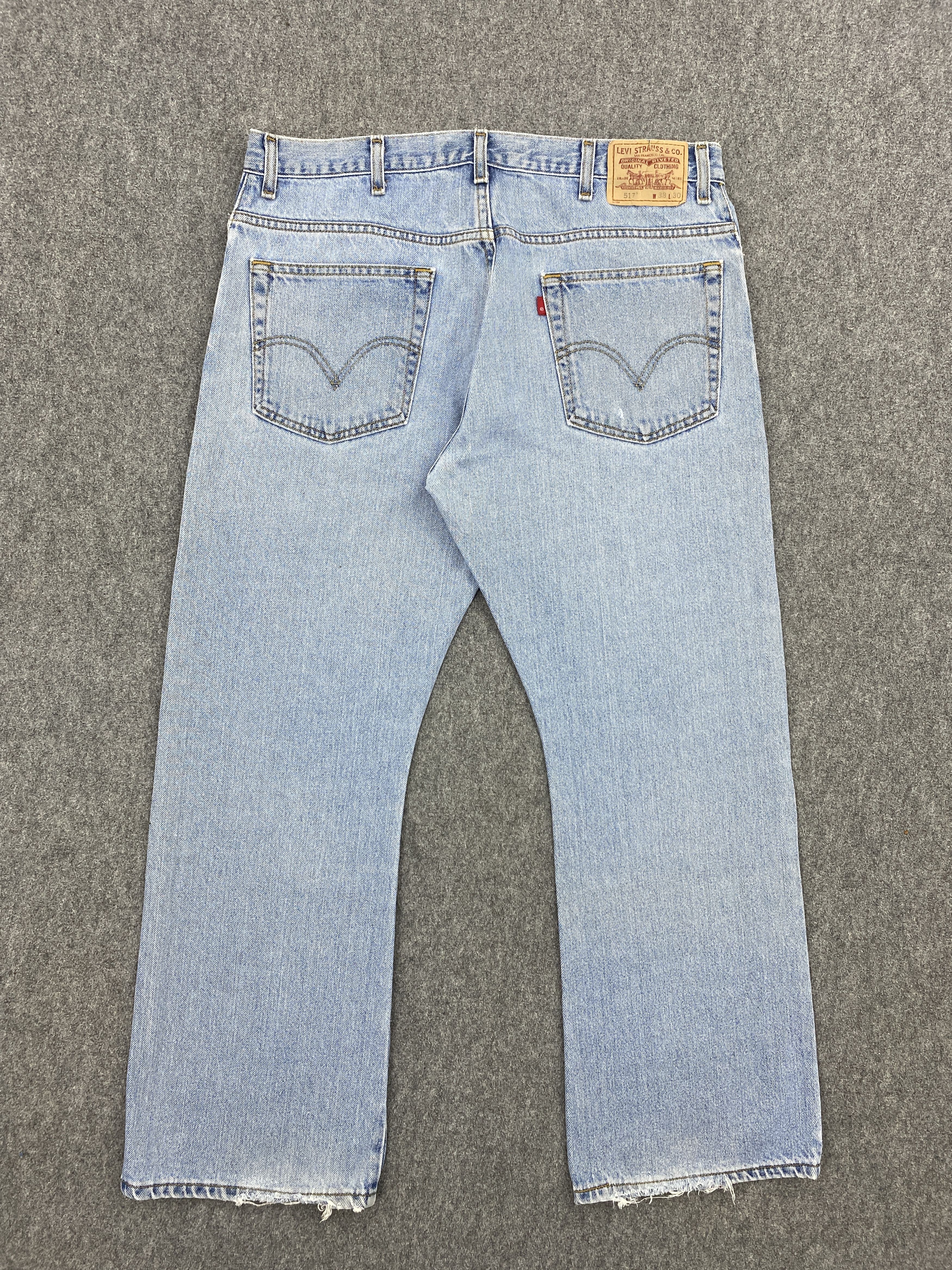 Levi's Vintage Levis 517 Flared Bootcut Light Wash Jeans DP2594 Size US 37 - 3 Thumbnail
