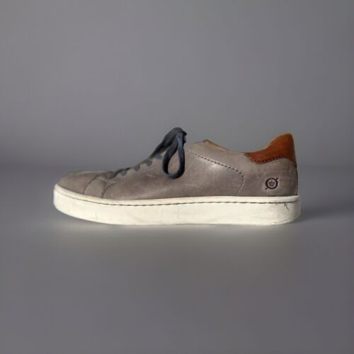 Born Born Mens Handcrafted Leather Sneakers Size 12 Gray/Tan Size US 12 / EU 45 - 2 Thumbnail