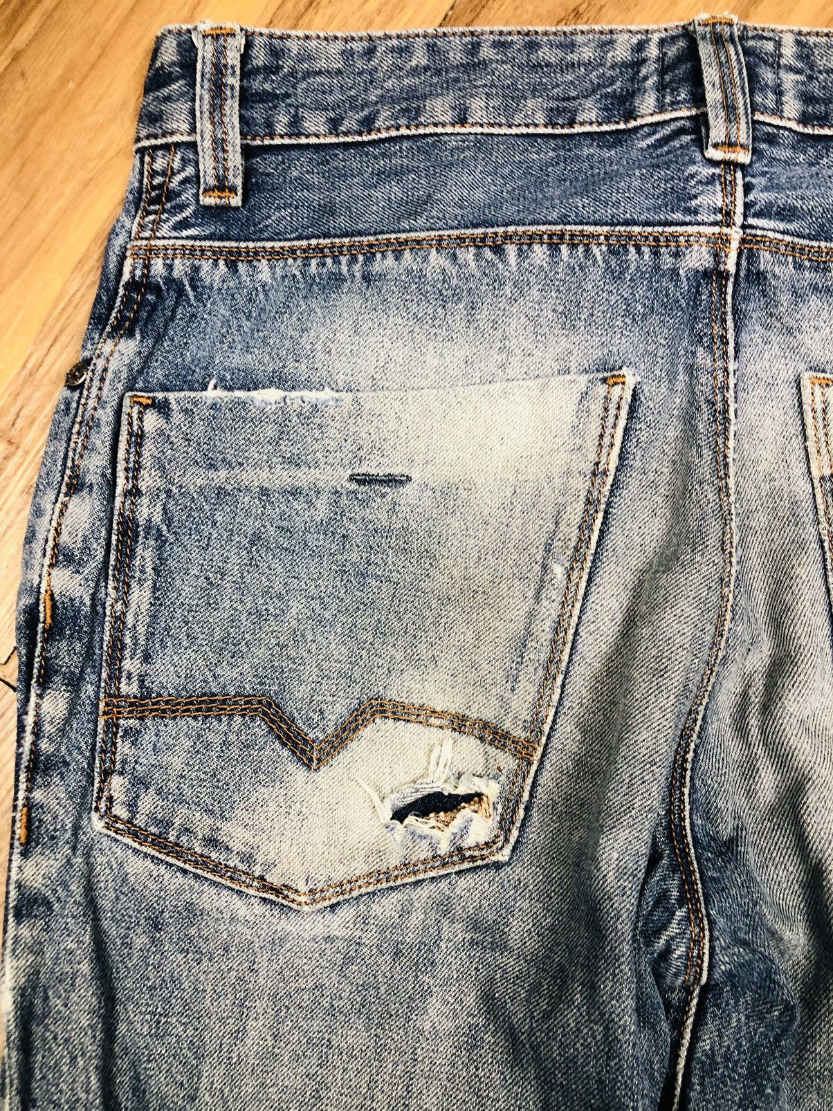 Japanese Brand Boss Orange Distressed Jeans (33) Size US 30 / EU 46 - 20 Thumbnail