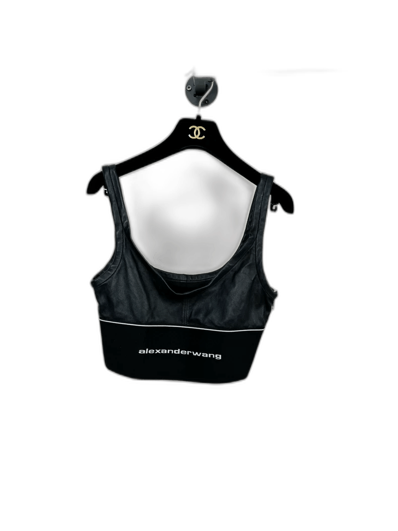 Alexander Wang Alexander Wang Black Crop Tank Top Size S / US 4 / IT 40 - 1 Thumbnail