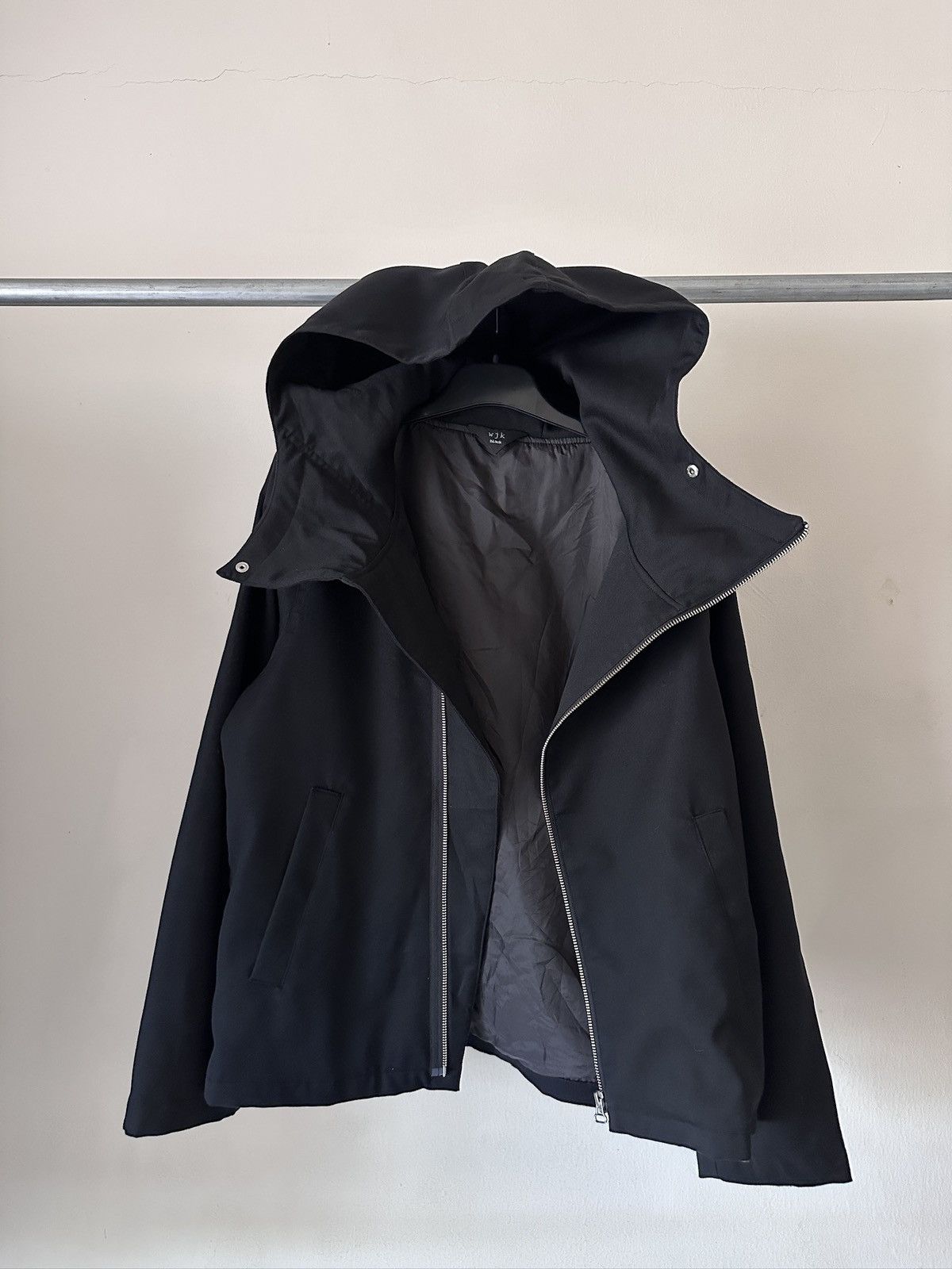 wjk 2000s WJK Black Asymmetrical Zipper Hoodie Size US M / EU 48-50 / 2 - 5 Thumbnail