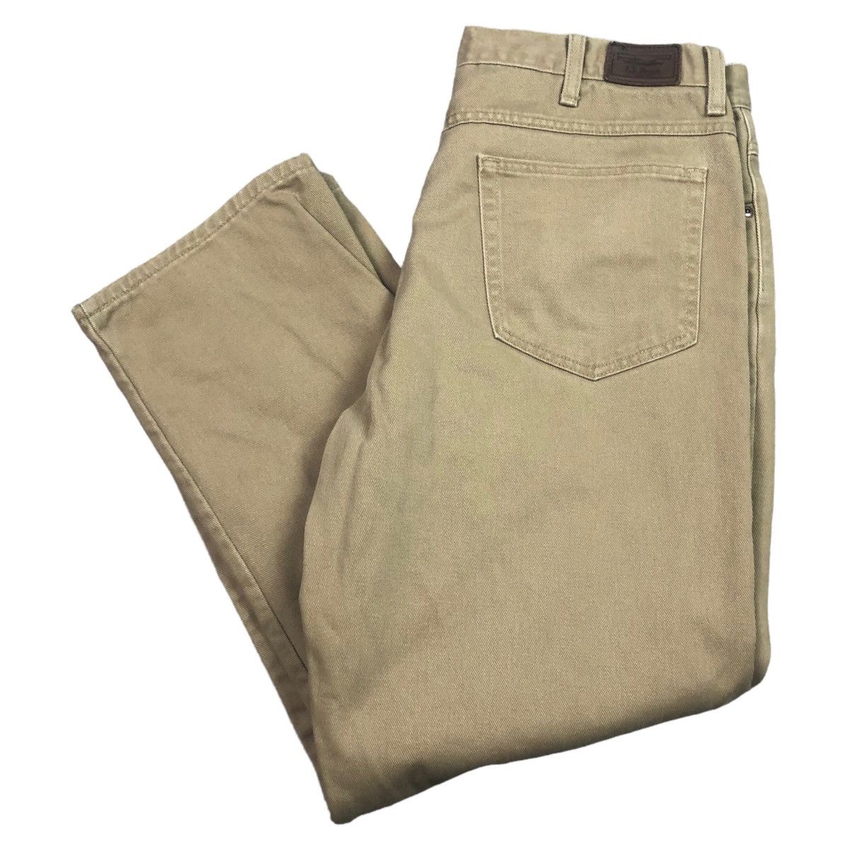 L.L. Bean L.L. Bean 0JLA7 Canvas Tan Blanket Lined Pants Men’s 37 x 29 Size US 37 - 1 Thumbnail