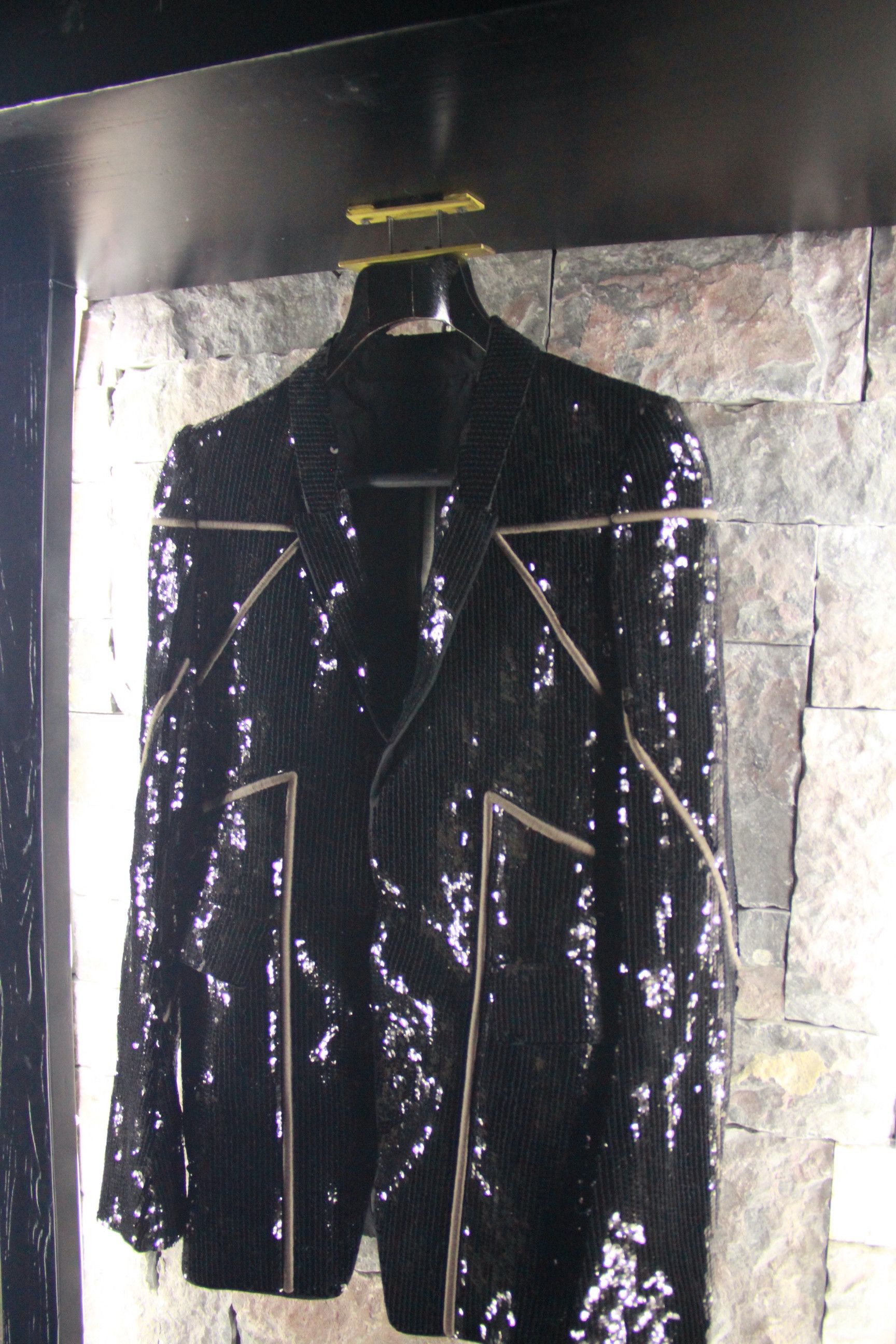 Rick Owens Black Sequin Blazer Size US XS / EU 42 / 0 - 2 Thumbnail