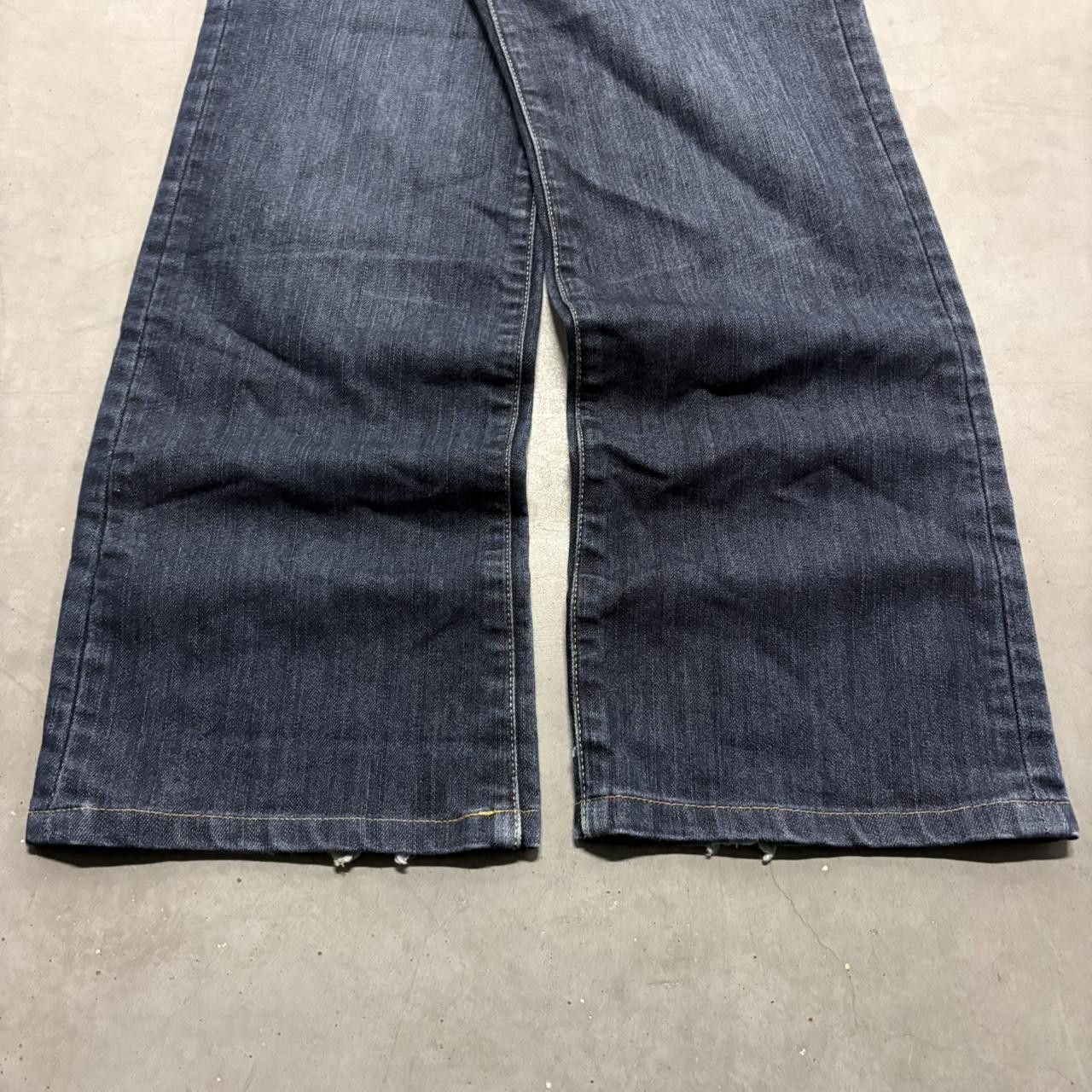 Chicos Crazy Vintage Y2K/2000s Baggy Flared Chico’s Platinum Dark Blue Wash Grunge Denim Jeans! Size US 30 / EU 46 - 3 Thumbnail