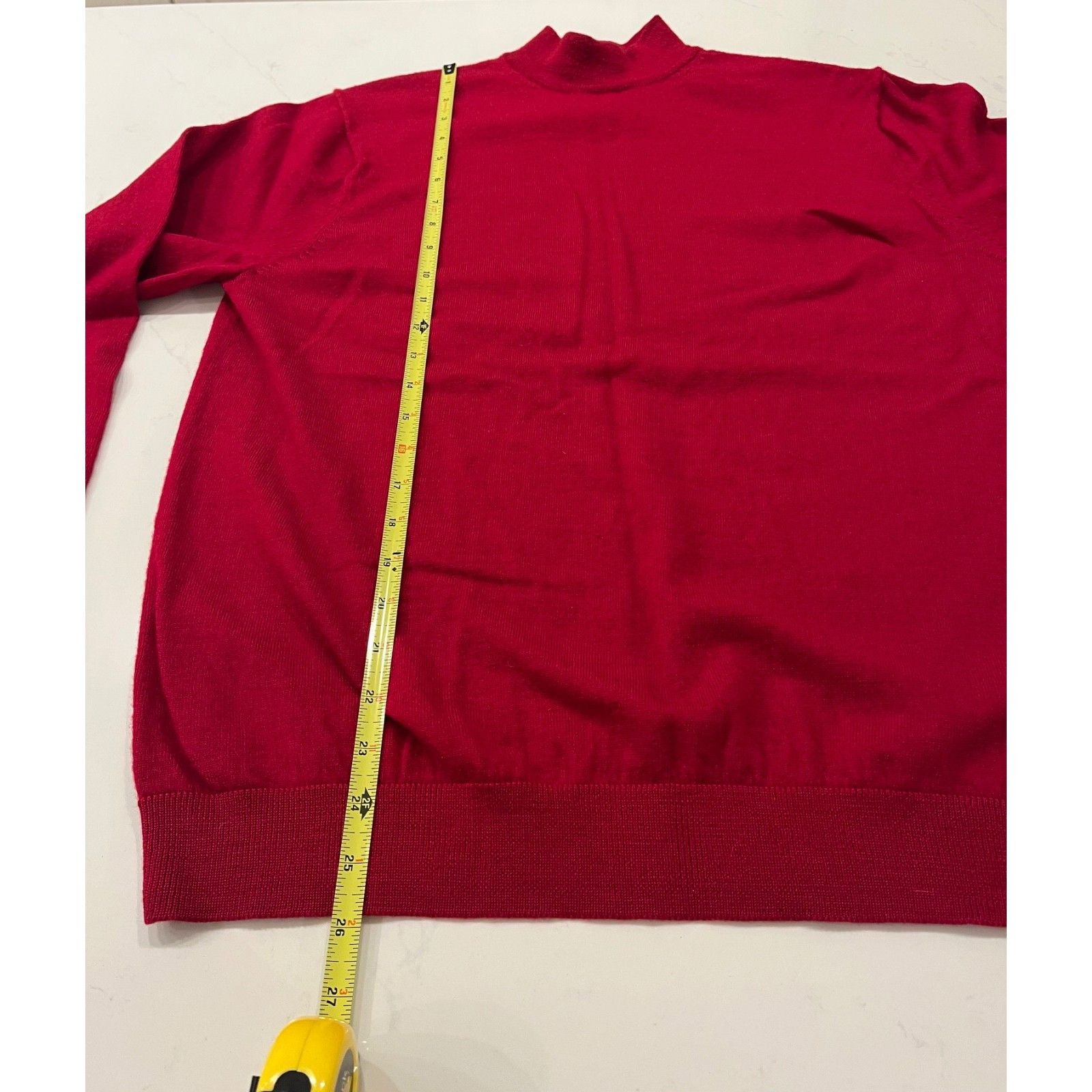 Turnbury Turnbury Extra Fine Merino Wool Mockneck Sweater Red LT Size US L / EU 52-54 / 3 - 6 Thumbnail