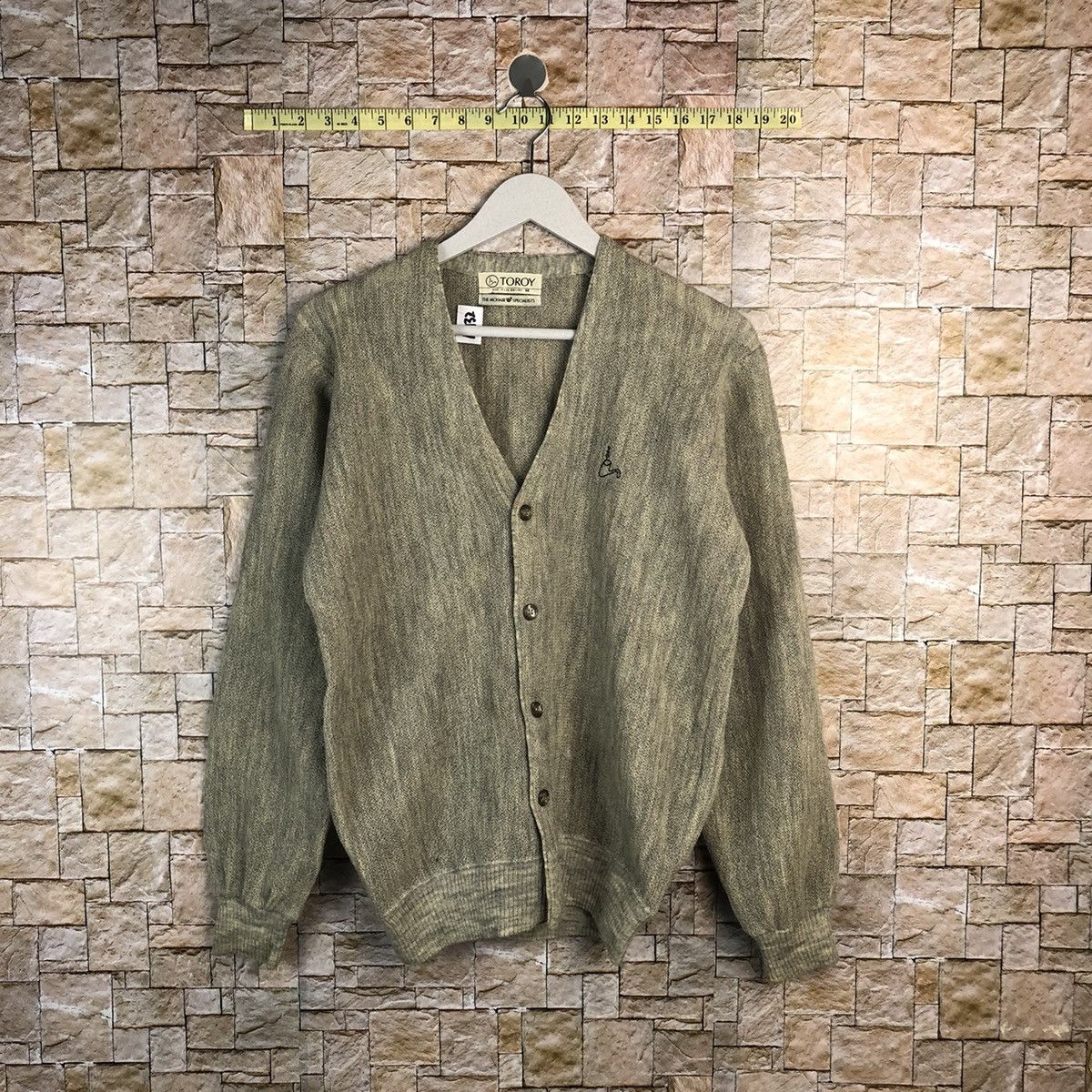 Vintage DL Toroy The Mohair Specialists Grey Cardigan Knitwear #A932 Size US M / EU 48-50 / 2 - 1 Thumbnail