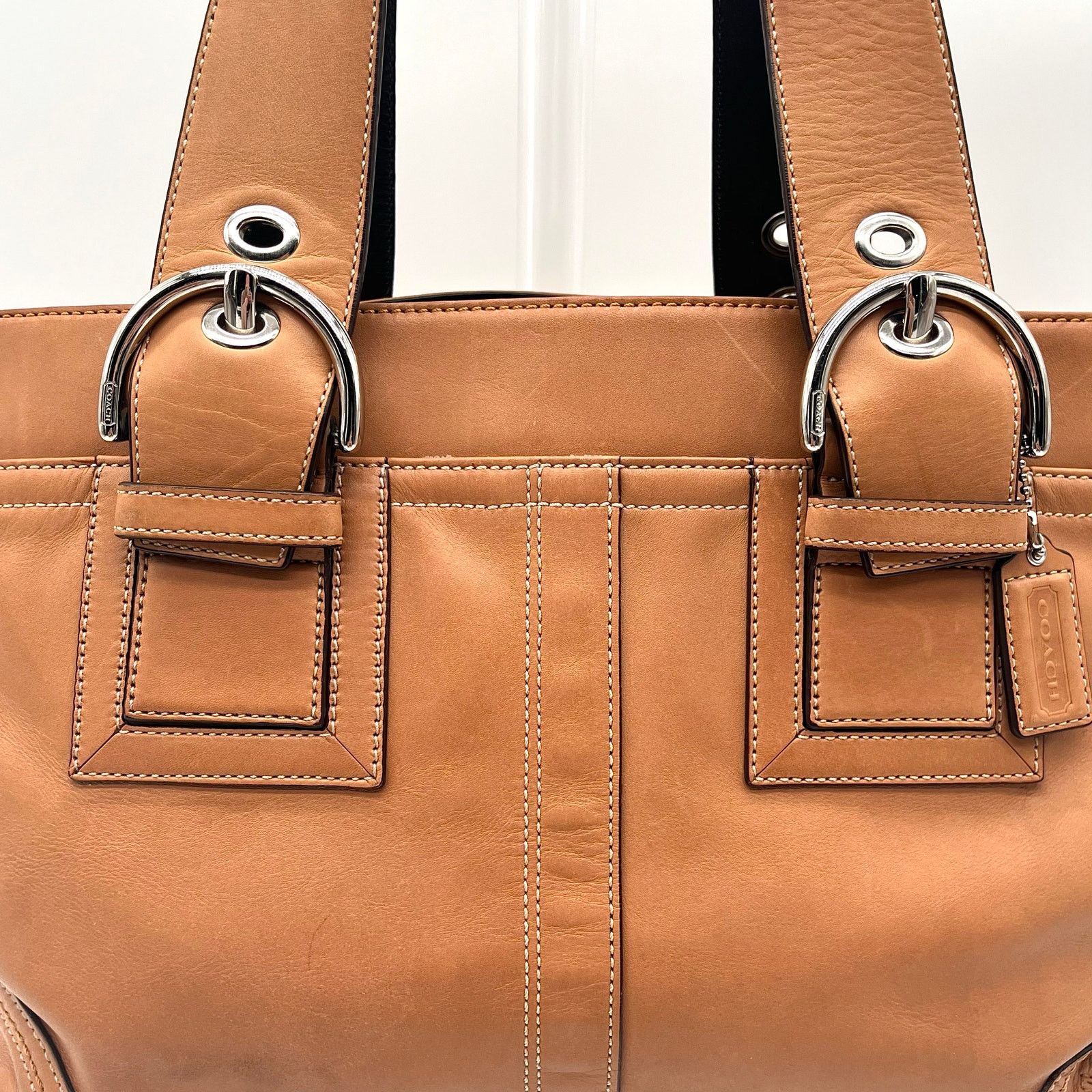 Coach COACH Soho Leather Satchel, Large Buckles Size ONE SIZE - 4 Thumbnail