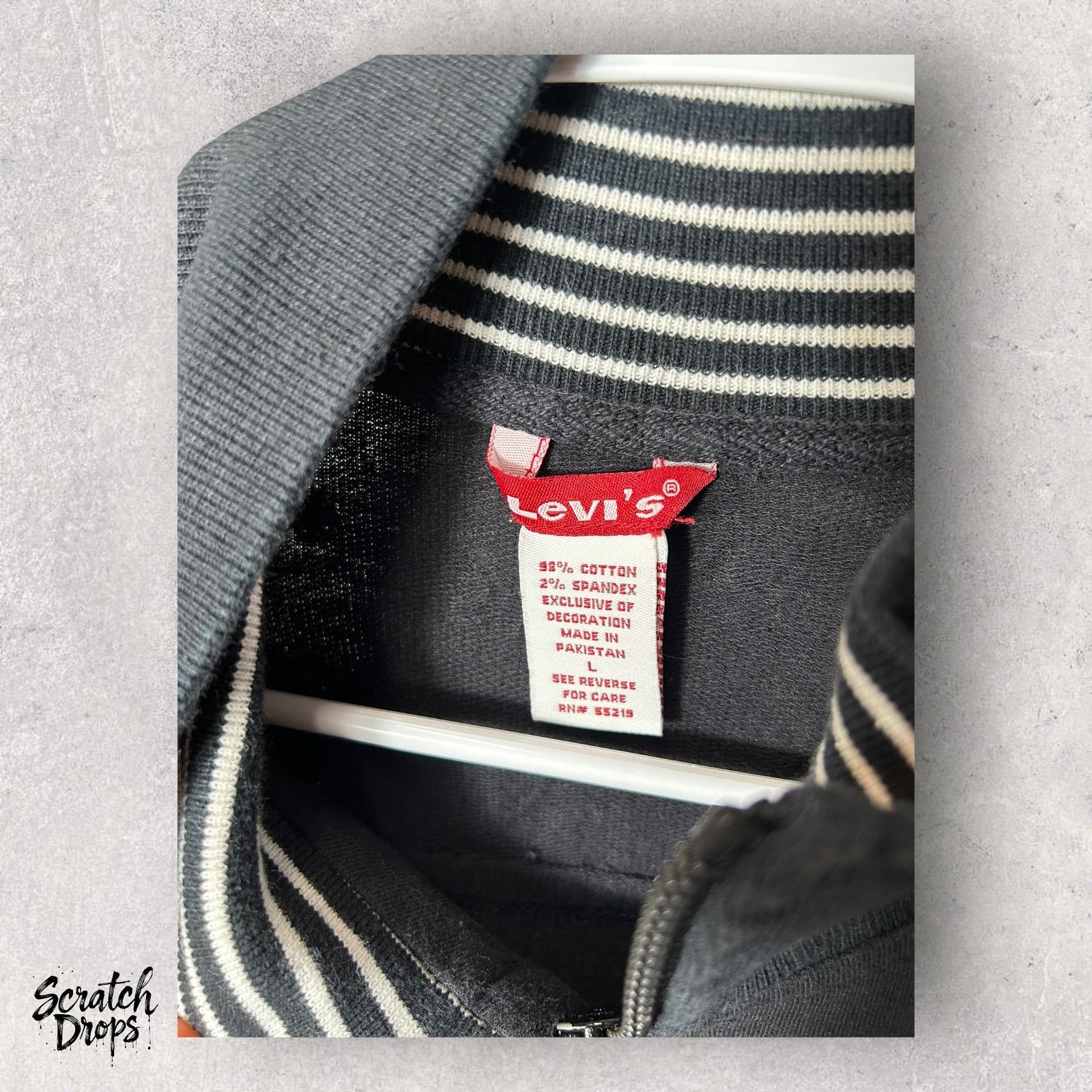 Levi's Vintage Womens Levis Jacket Large Black Striped Star Accents Size L / US 10 / IT 46 - 2 Thumbnail