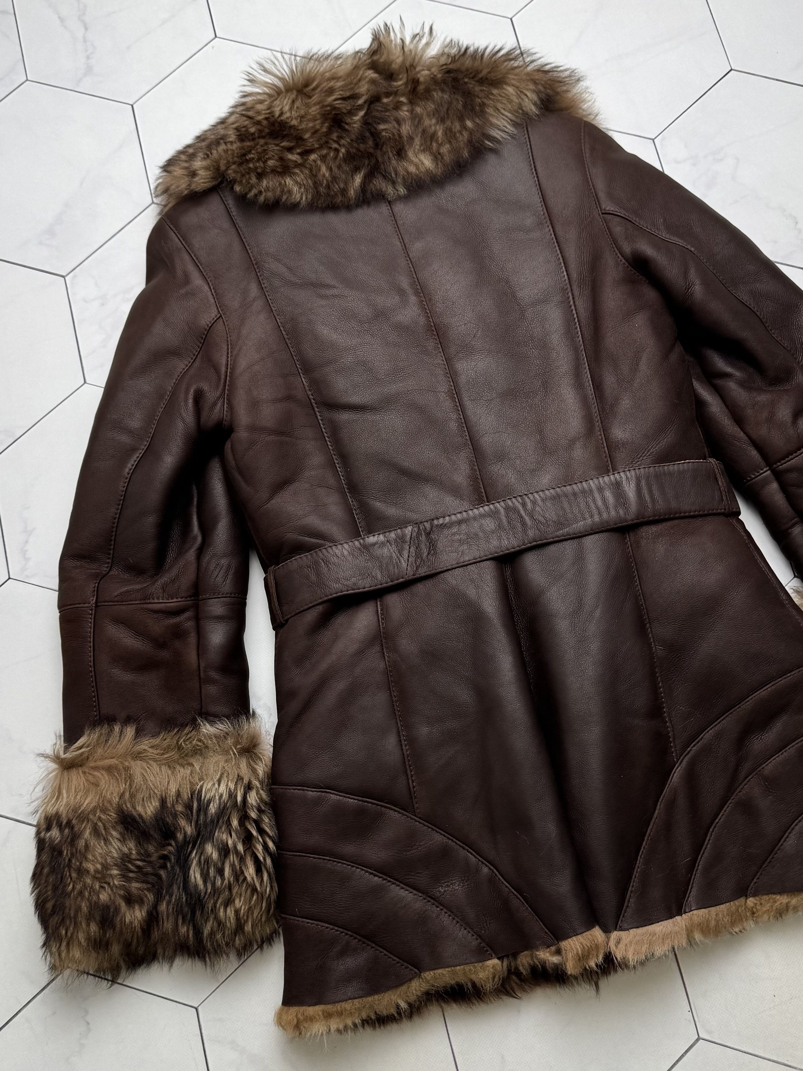 Japanese Brand Vintage Real Sheepskin Coat With Belt (B550)E2D15 Size M / US 6-8 / IT 42-44 - 10 Thumbnail
