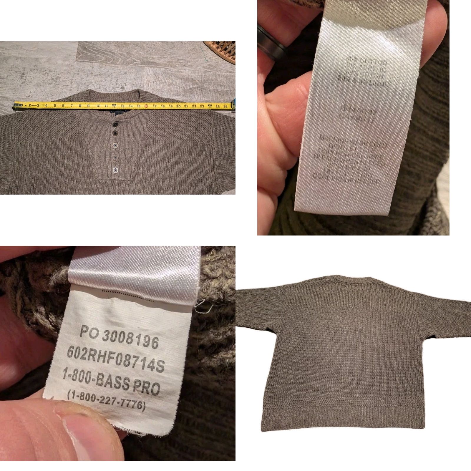 Vintage VINTAGE RedHead Mens Pullover Sweater Crew Neck Brown Cotton Blend Button Long Sleeve Large Workwear 90s Classic Outdoor Mens Size US L / EU 52-54 / 3 - 9 Thumbnail