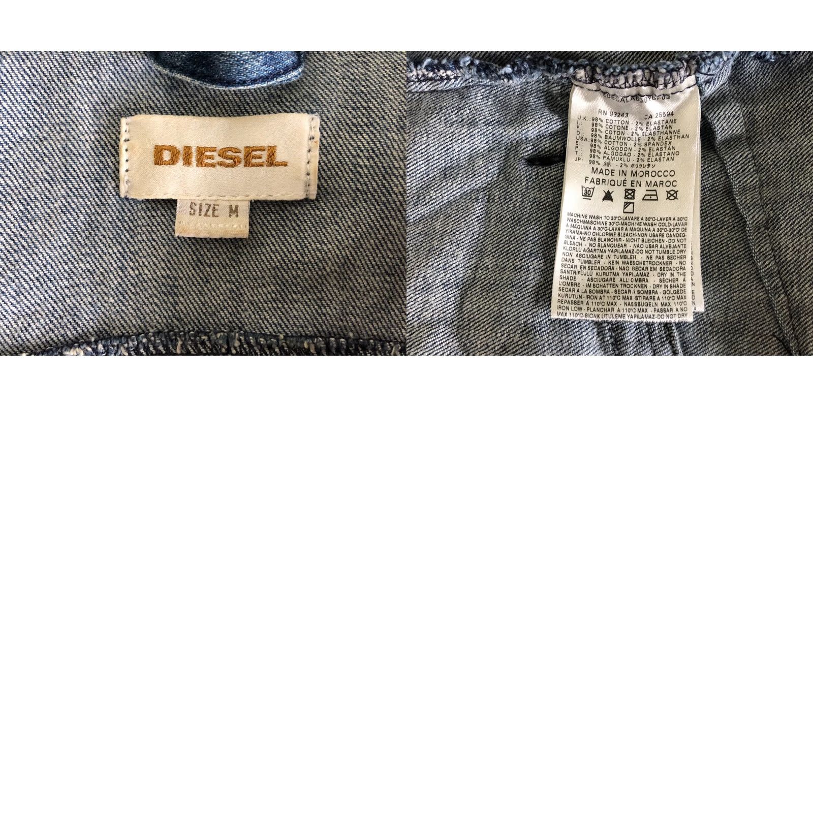 Diesel Diesel Jacket Blue Denim Women's M Casual Long Sleeve Button Front Patch Logo Size M / US 6-8 / IT 42-44 - 9 Thumbnail