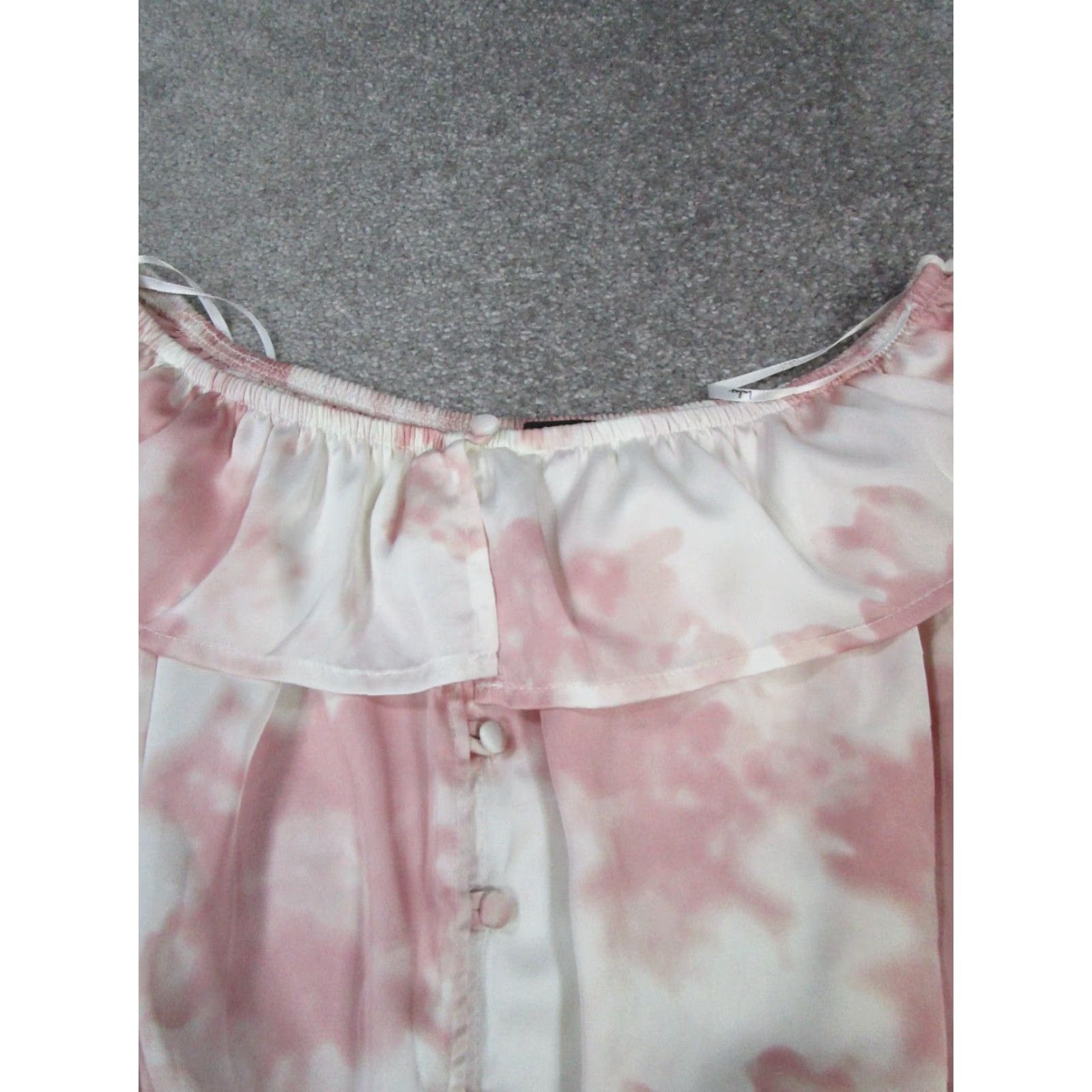 Lulus Lulus Blouse Womens S Pink White Striped Round Neck Sleeveless Button Size S / US 4 / IT 40 - 2 Thumbnail