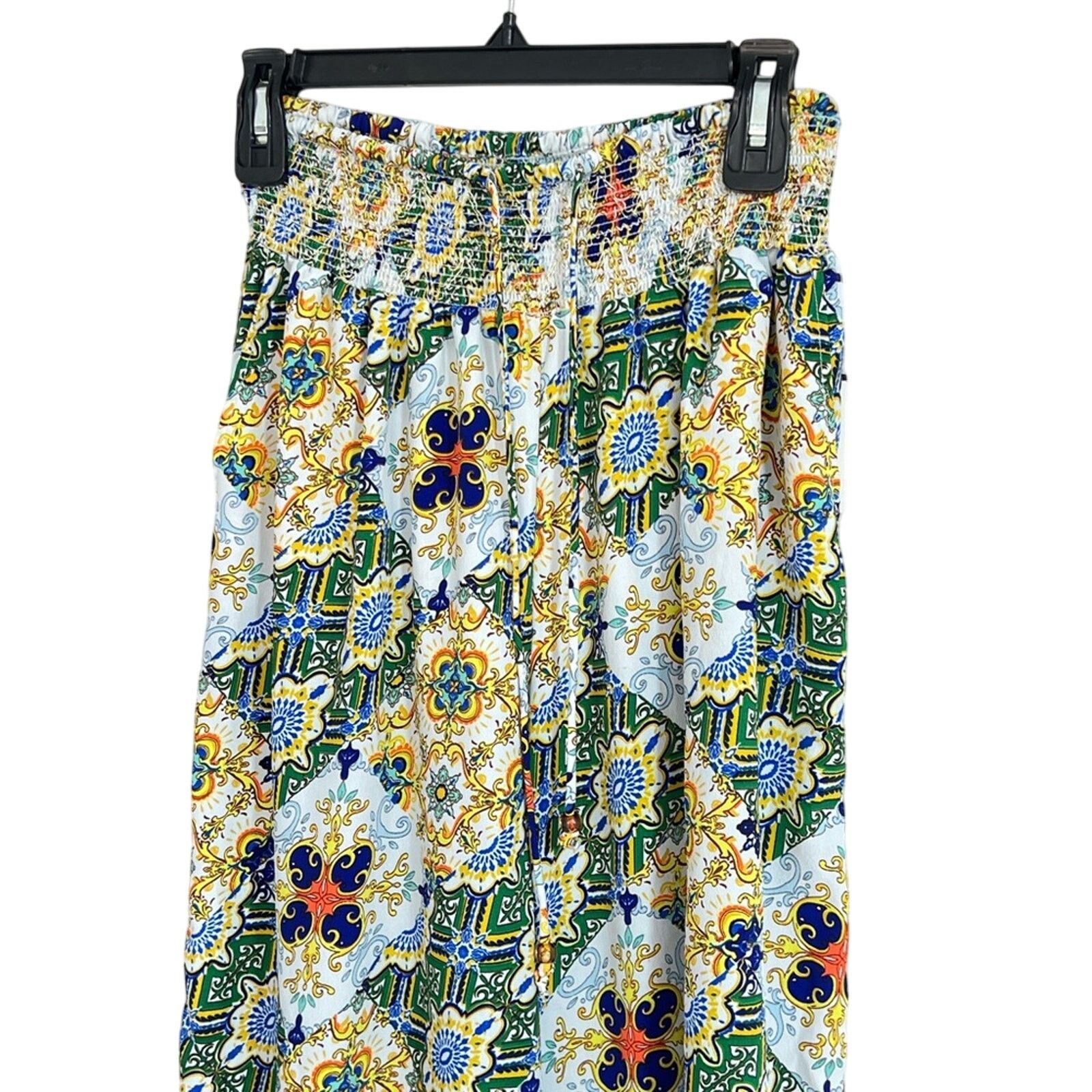 River Island Women’s River Island Paisley Green Wide Leg Trousers Medium Size 28" / US 6 / IT 42 - 5 Thumbnail