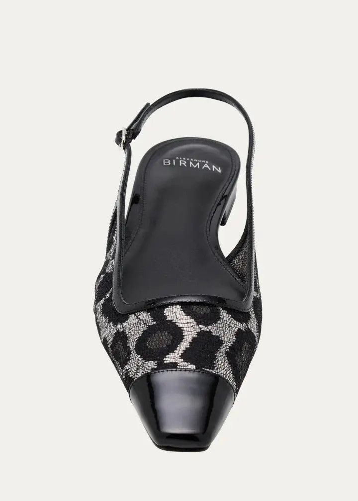 Alexandre Birman os11x0126 Olivia Lace Slingback Flats in Black Size US 8.5 / IT 38.5 - 3 Thumbnail