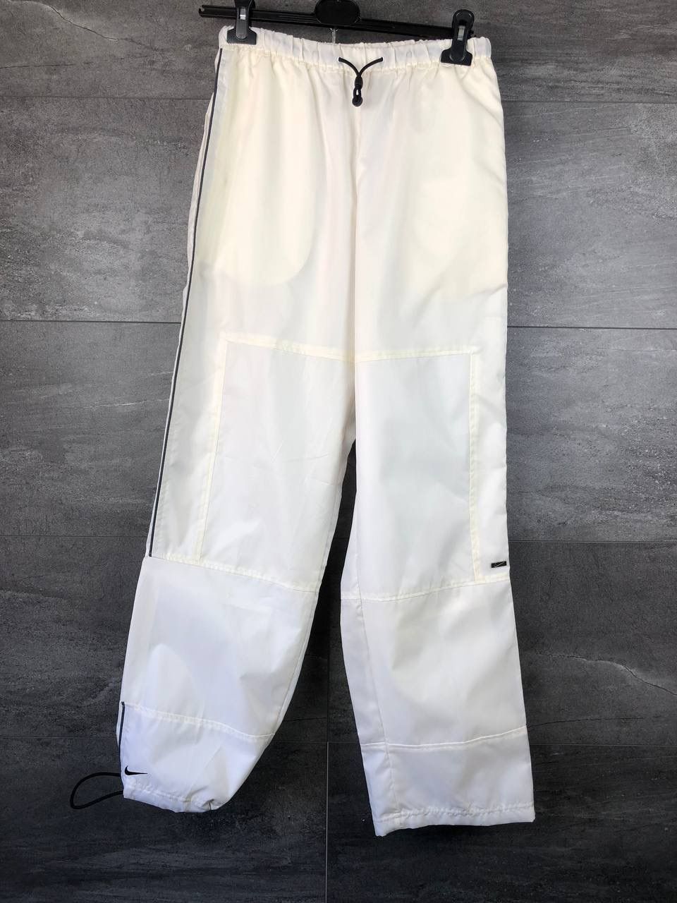 Pre-owned Nike X Vintage Nike Track Pants Baggy Gorpcore Drill Joggers Vintage In White