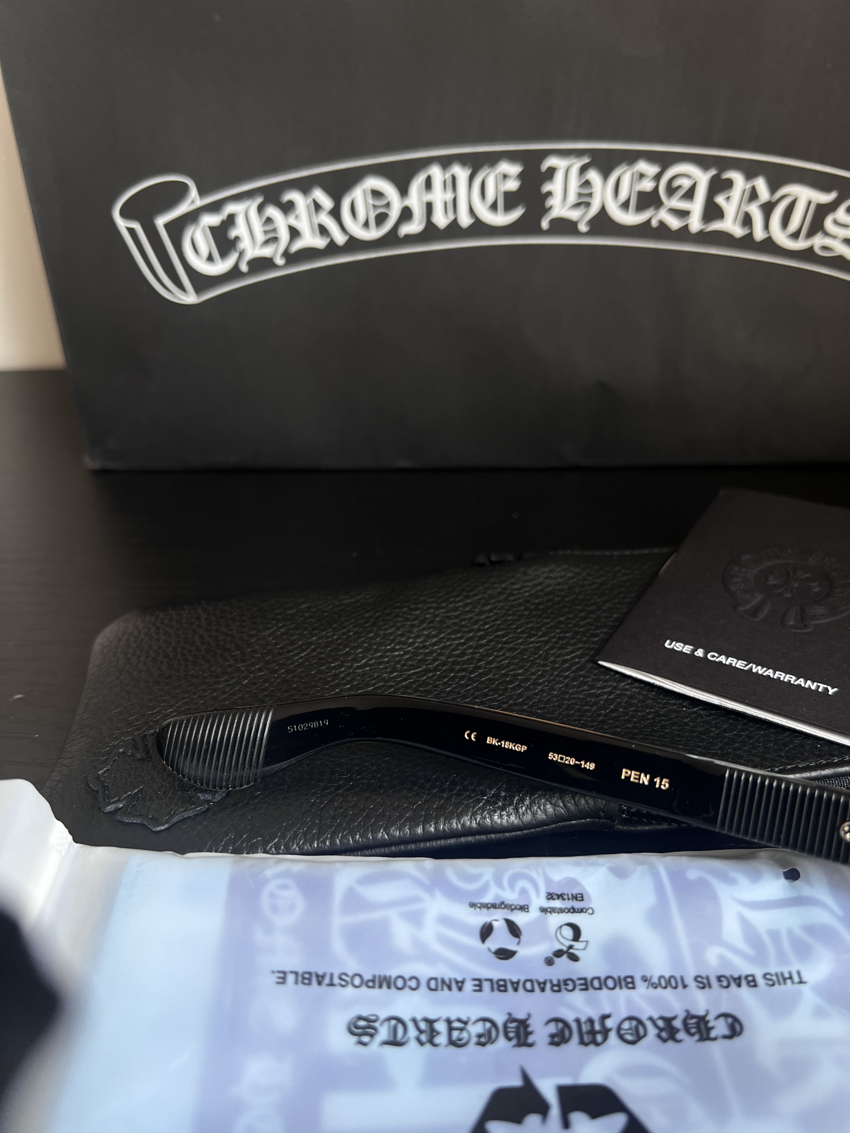 Chrome Hearts Chrome Hearts PEN15 Black/Gold Plated Glasses Size ONE SIZE - 7 Thumbnail