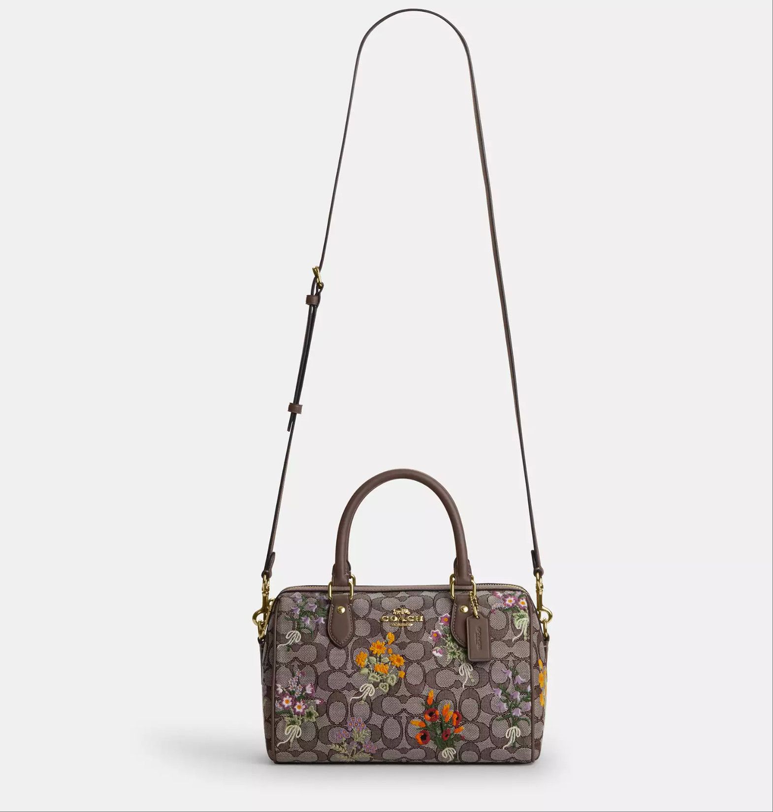 Coach Rowan Satchel Bag With Floral Embroidery CDZ01 Size ONE SIZE - 19 Thumbnail