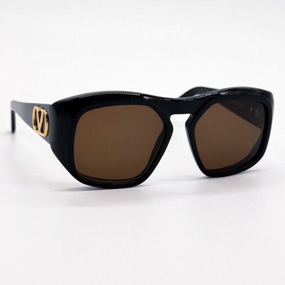 Valentino NEW VALENTINO SUNGLASSES VLS-179A BLACK/BROWN GEOMETRIC WOME Size ONE SIZE - 3 Thumbnail