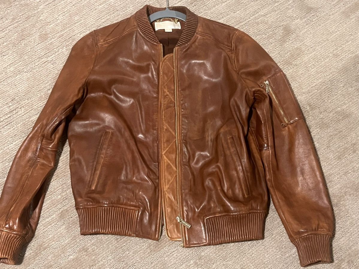 Michael Kors Micheal Kors Vintage Leather Jacket Size S / US 4 / IT 40 - 1 Thumbnail