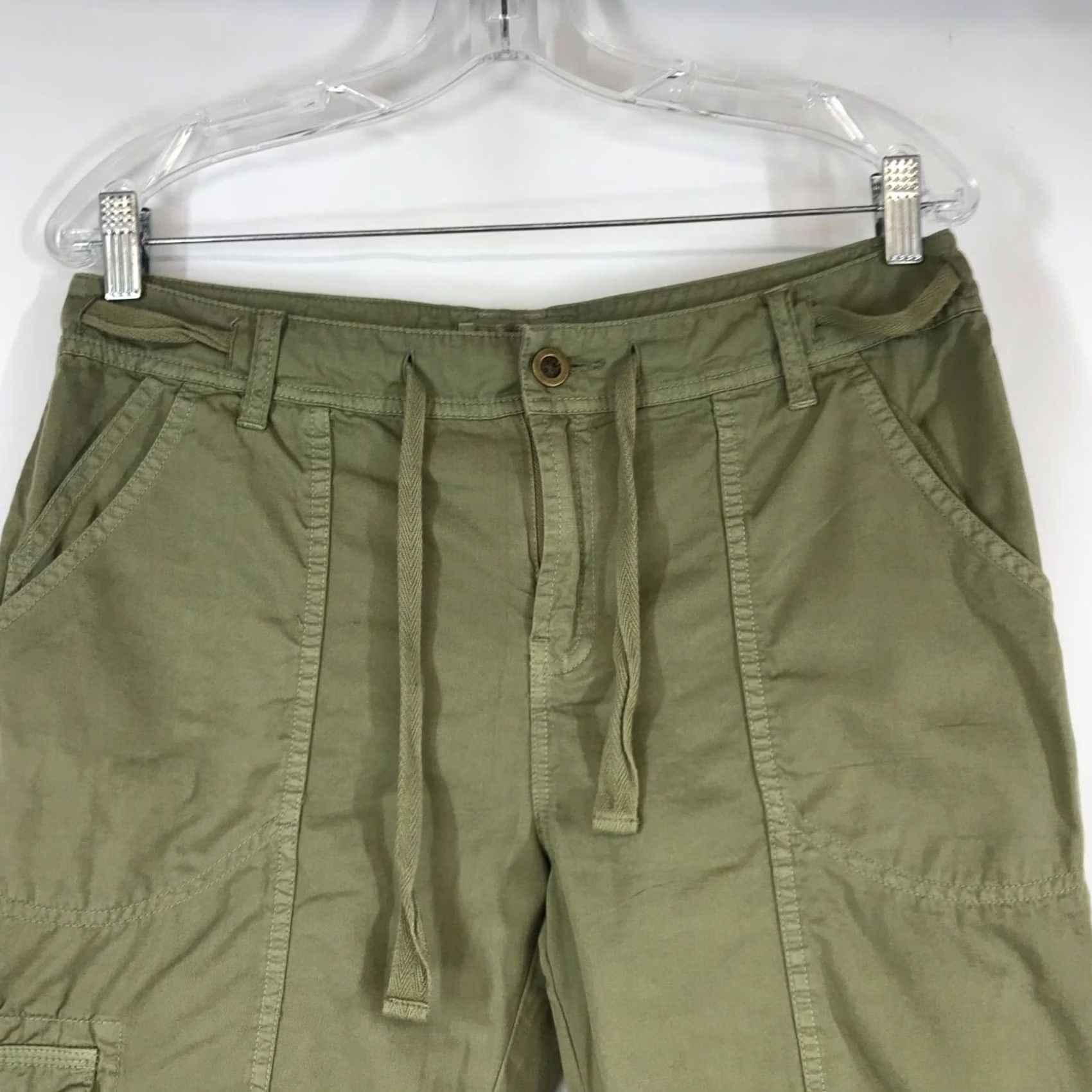 The Territory Ahead THE TERRITORY AHEAD Womens 12 Green Cargo Walking Shorts Size 34" / US 12 / IT 48 - 2 Thumbnail