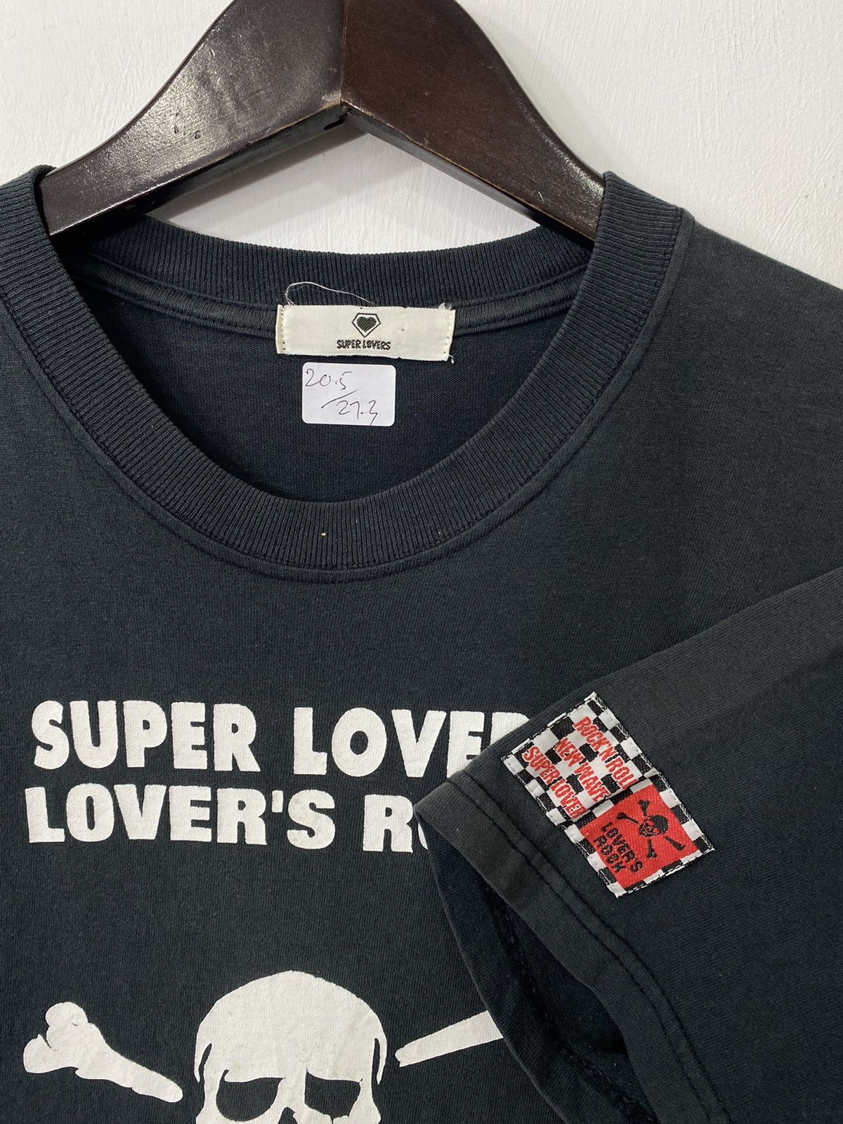 Japanese Brand VINTAGE LOVERS ROCK superlovers sunfaded NEW WAVE skull tee Size US L / EU 52-54 / 3 - 2 Thumbnail