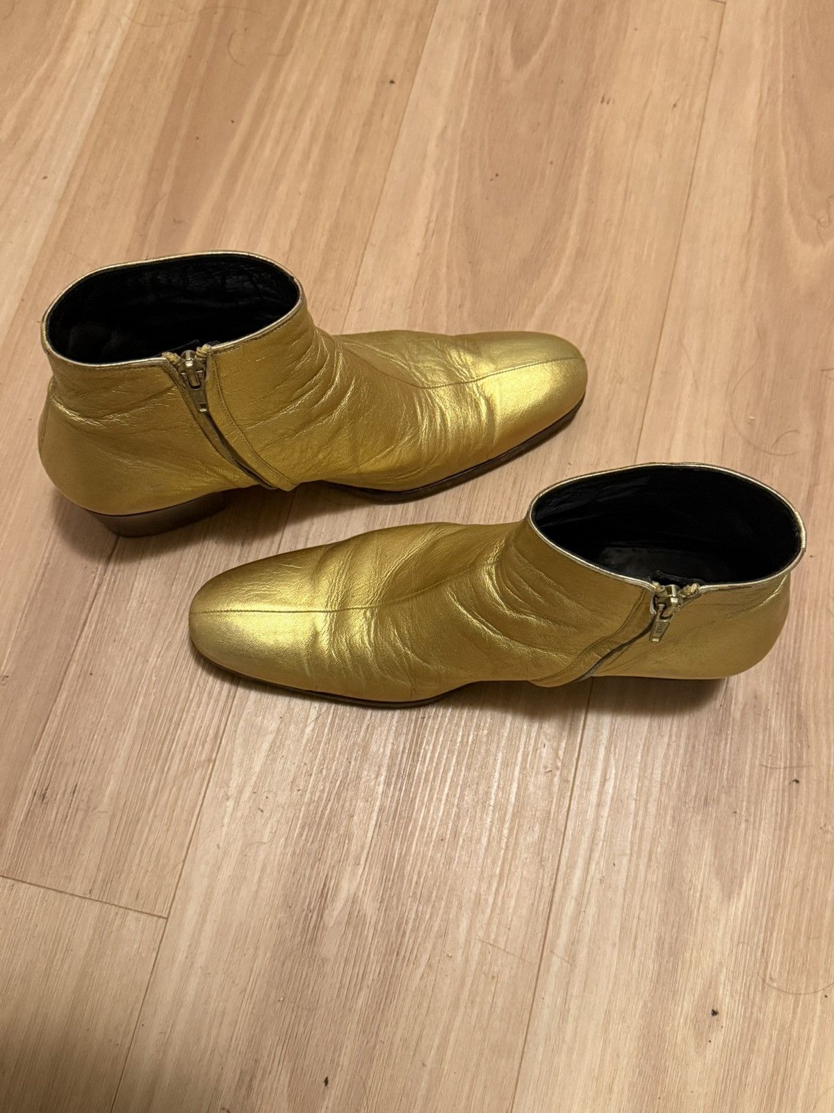 Dior Diorhomme05AW“In The Morning”gold boots Size US 7.5 / EU 40-41 - 2 Thumbnail