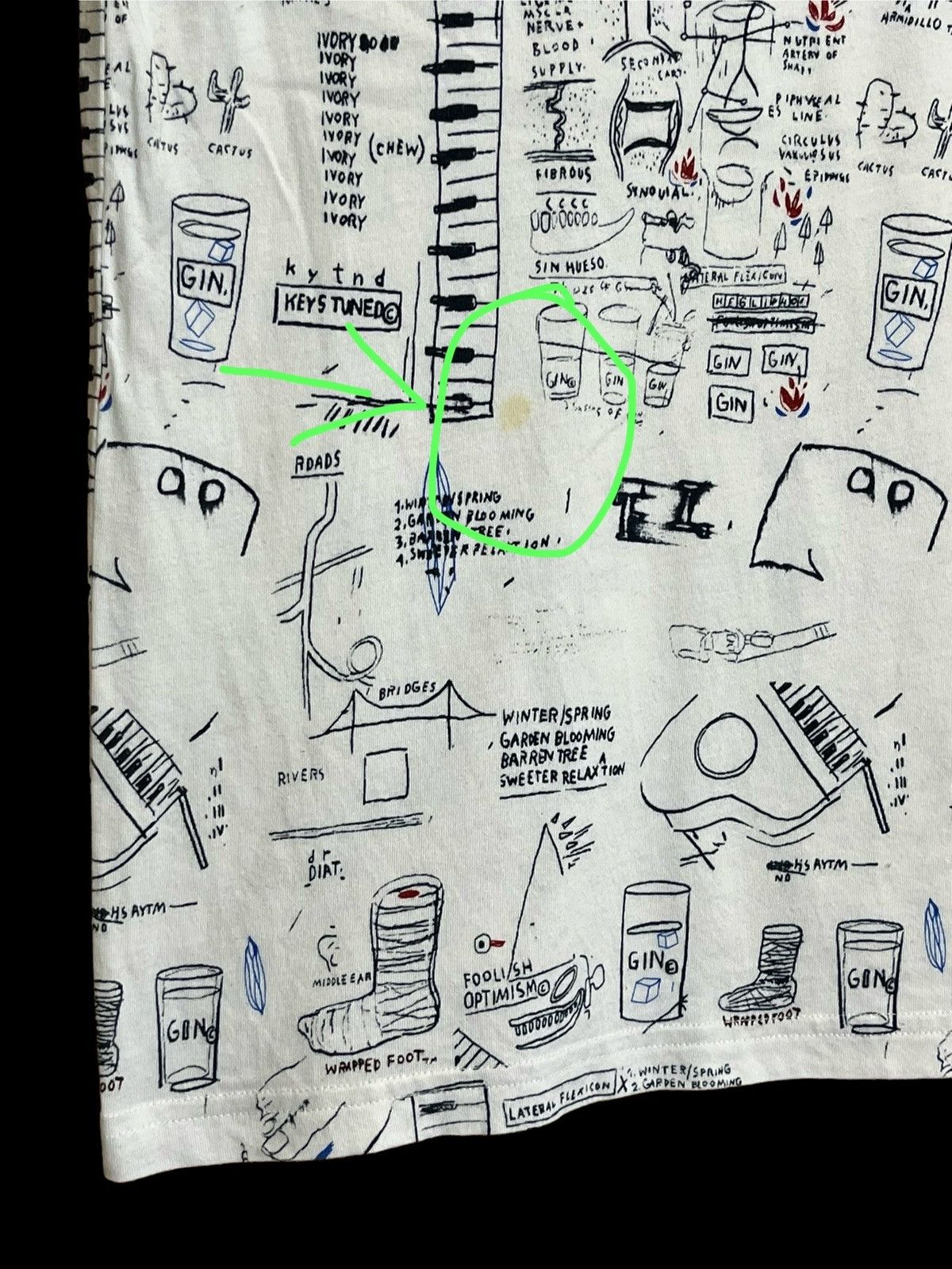 Jean-Michel Basquiat JEAN MICHEL BASQUIAT x UNIQLO 2014 FULL PRINT TEE SHIRT Size US S / EU 44-46 / 1 - 9 Thumbnail